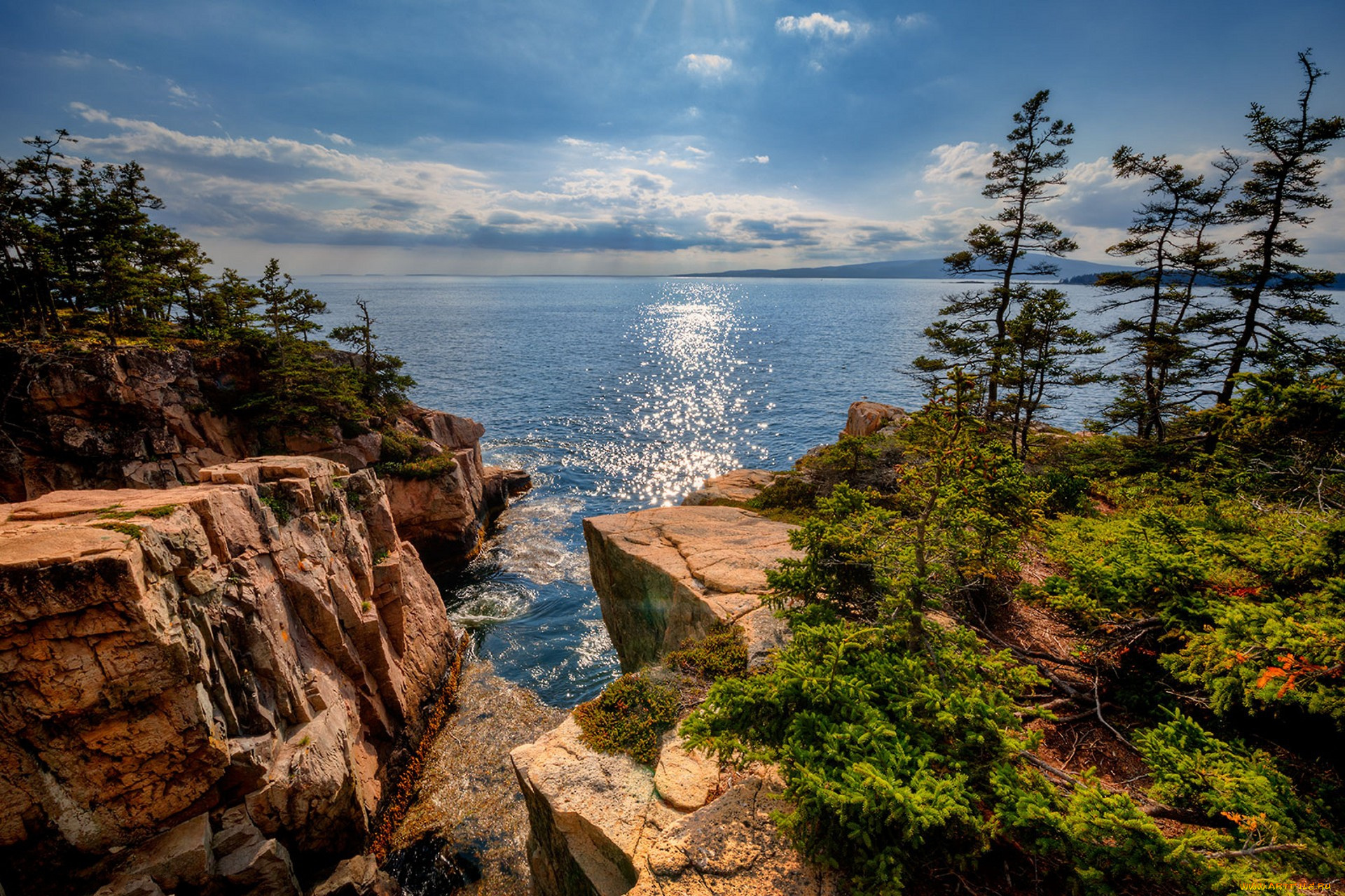 природа, побережье, простор