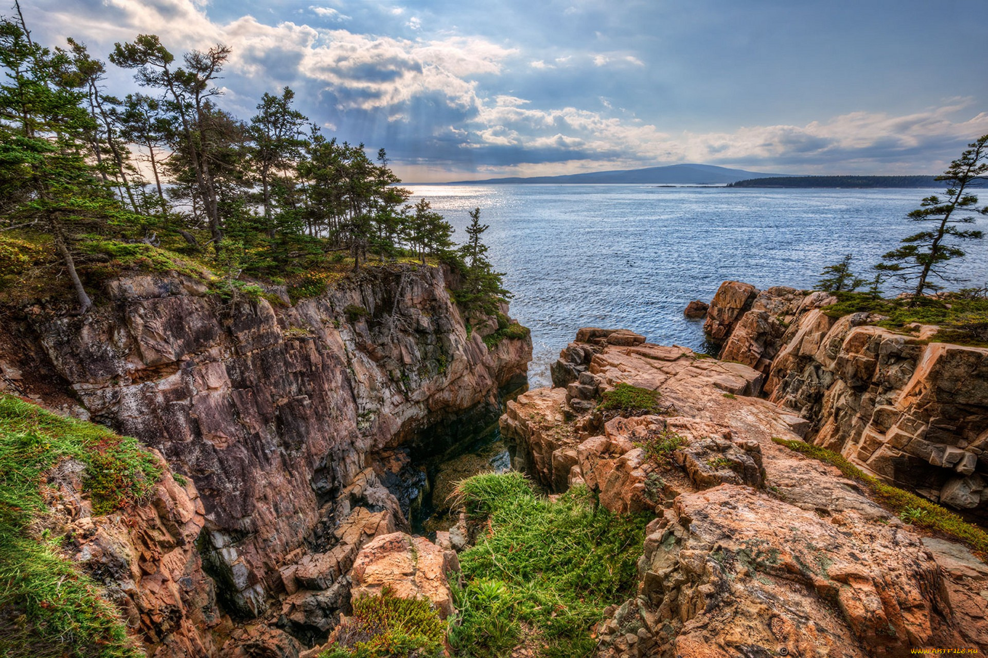 природа, побережье, простор