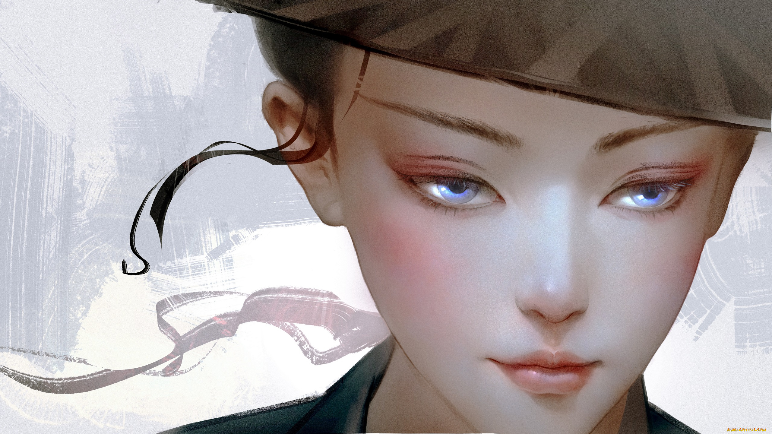 рисованное, люди, девушка