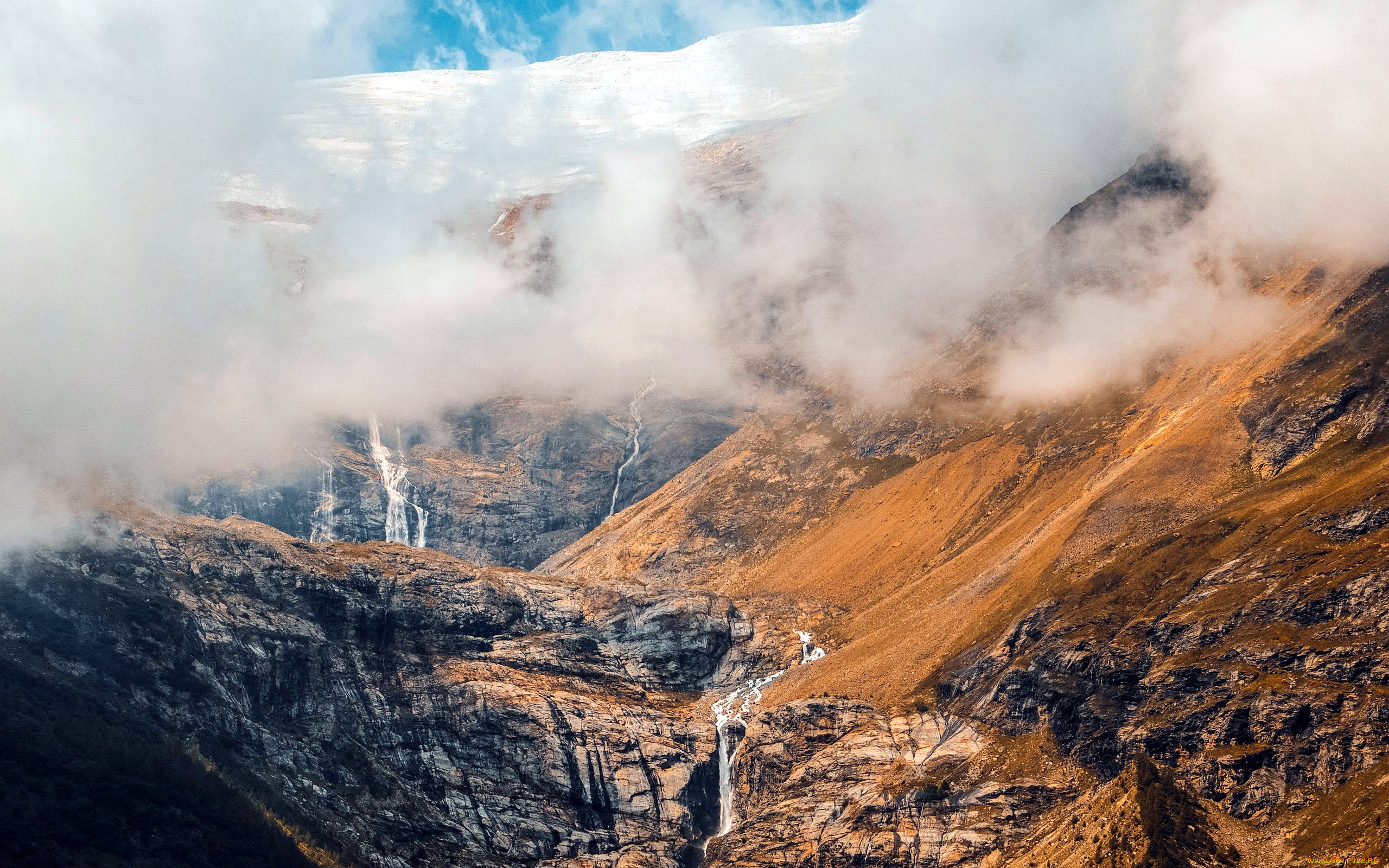 природа, горы, туман