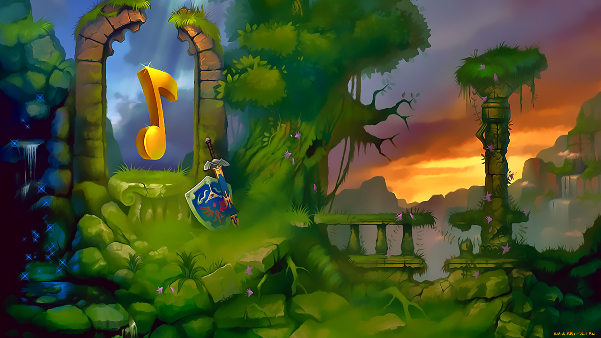 календари, фэнтези, нота, ооужие, щит, природа, растение, архитектура, calendar, 2019