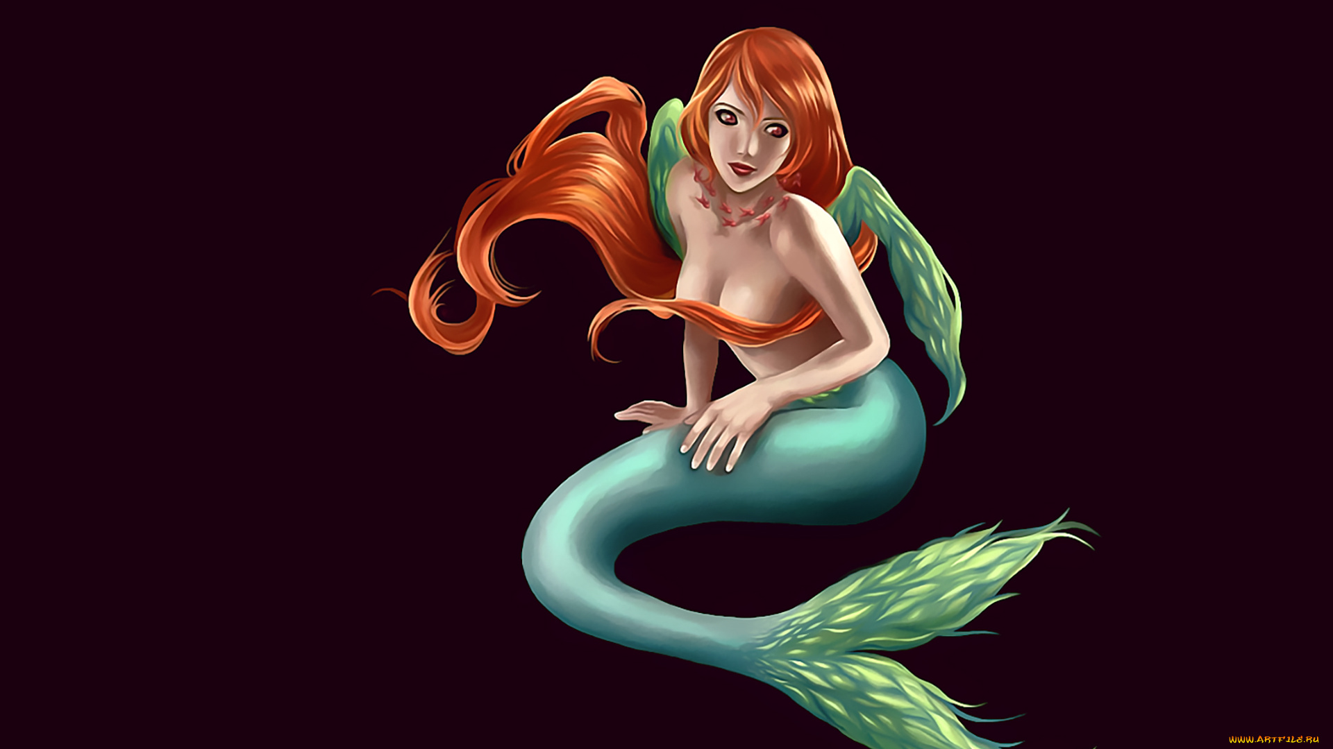 календари, фэнтези, русалка, 2019, calendar, хвост, фон, девушка, черный