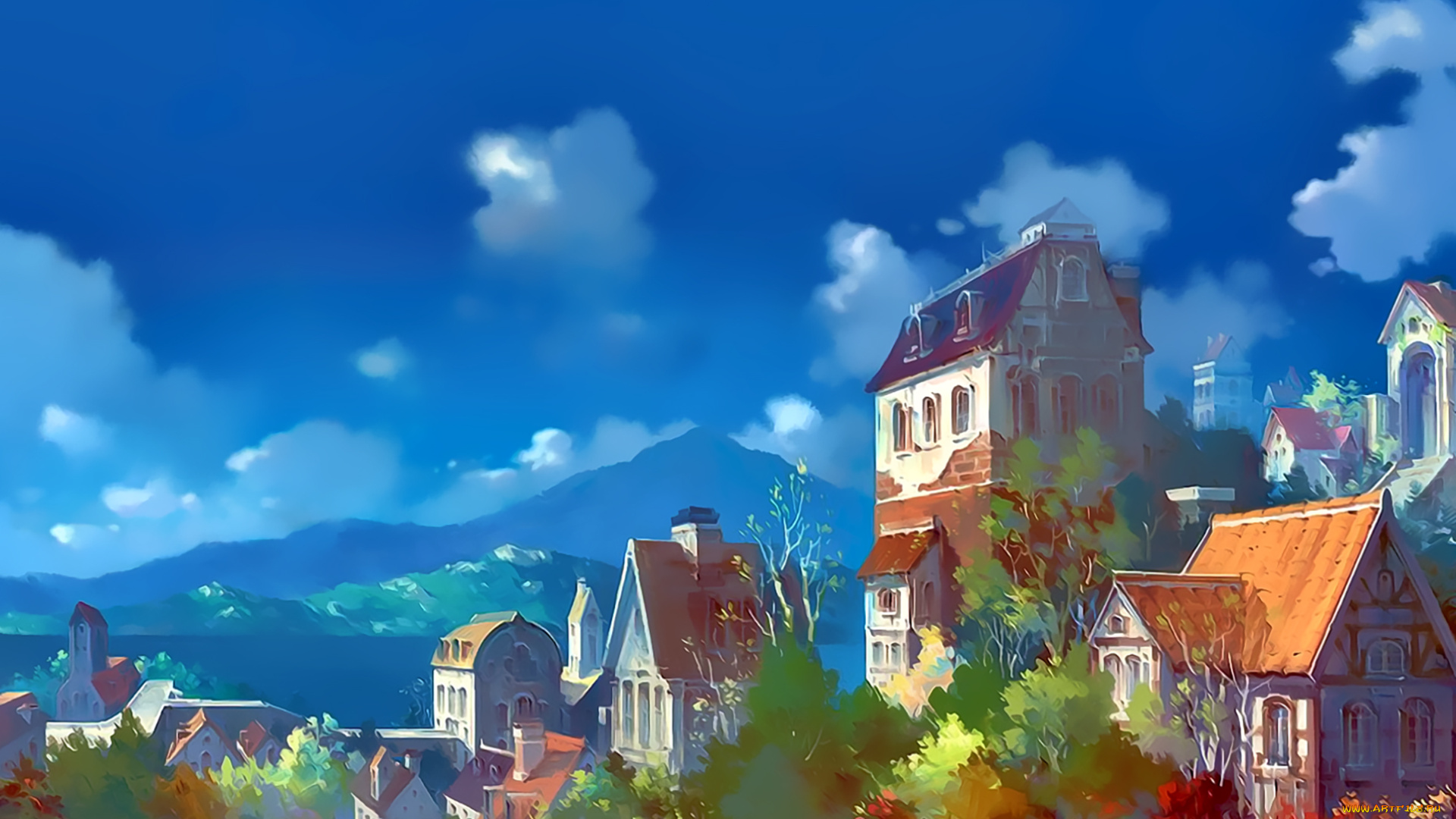 календари, рисованные, , векторная, графика, 2019, calendar, город, дерево, дом, здание