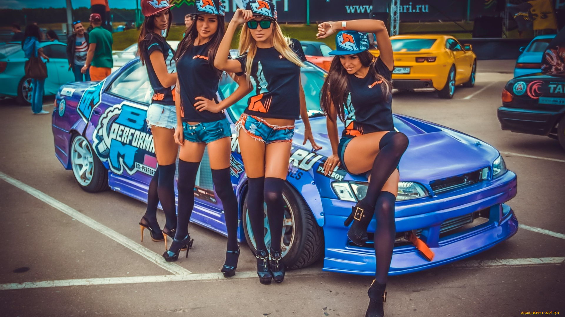 автомобили, -авто, с, девушками, красотки