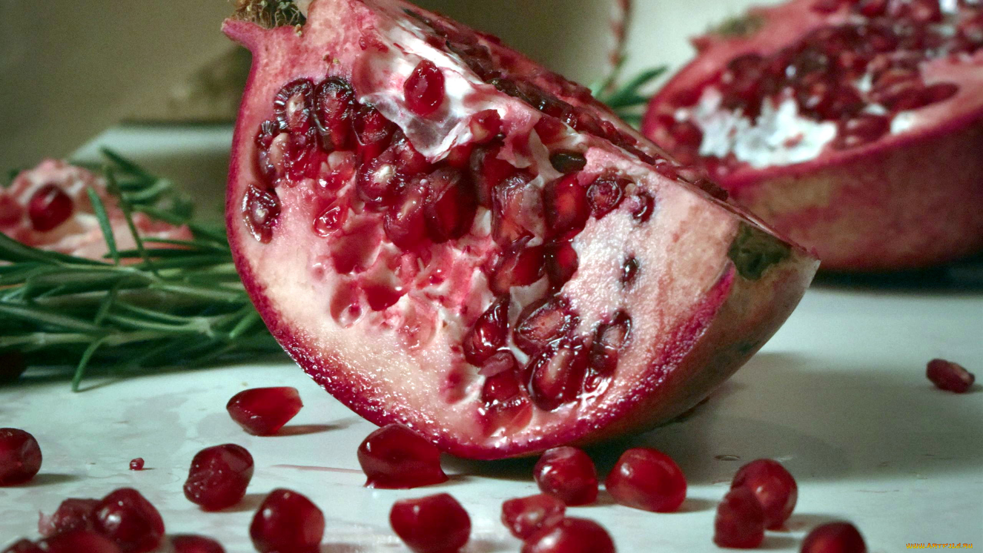 еда, гранат, зерна