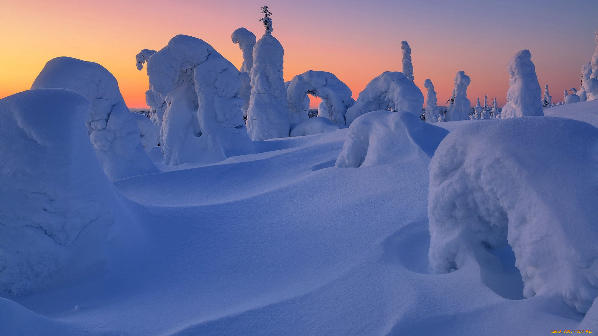 природа, зима, снег, сугробы