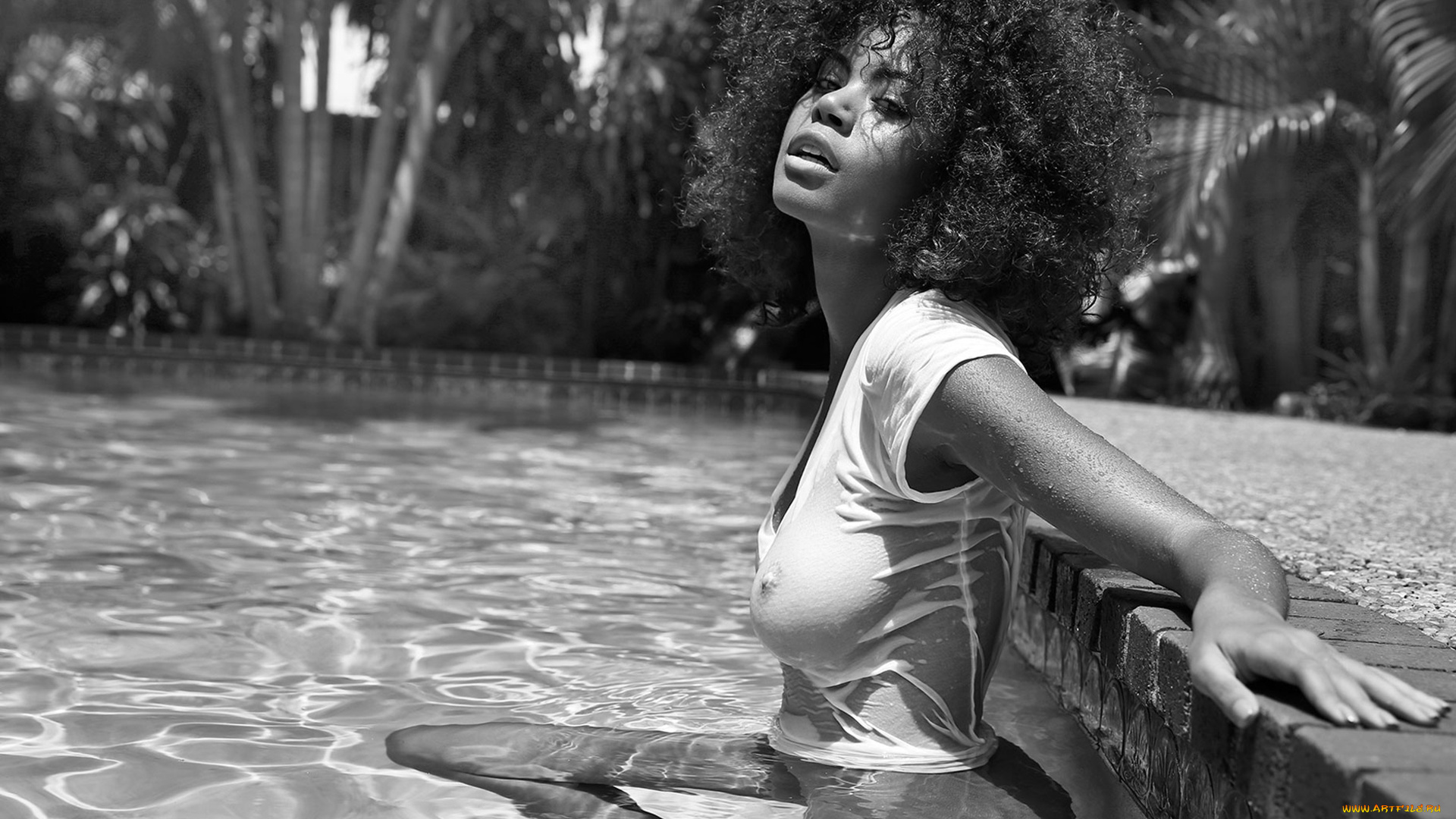 nereyda, bird, девушки, nereyda, bird, мулатка, чернокожая, темнокожая, чёрно-белая, девушка, модель, брюнетка, красотка, поза, флирт, стройная, сексуальная, фигура