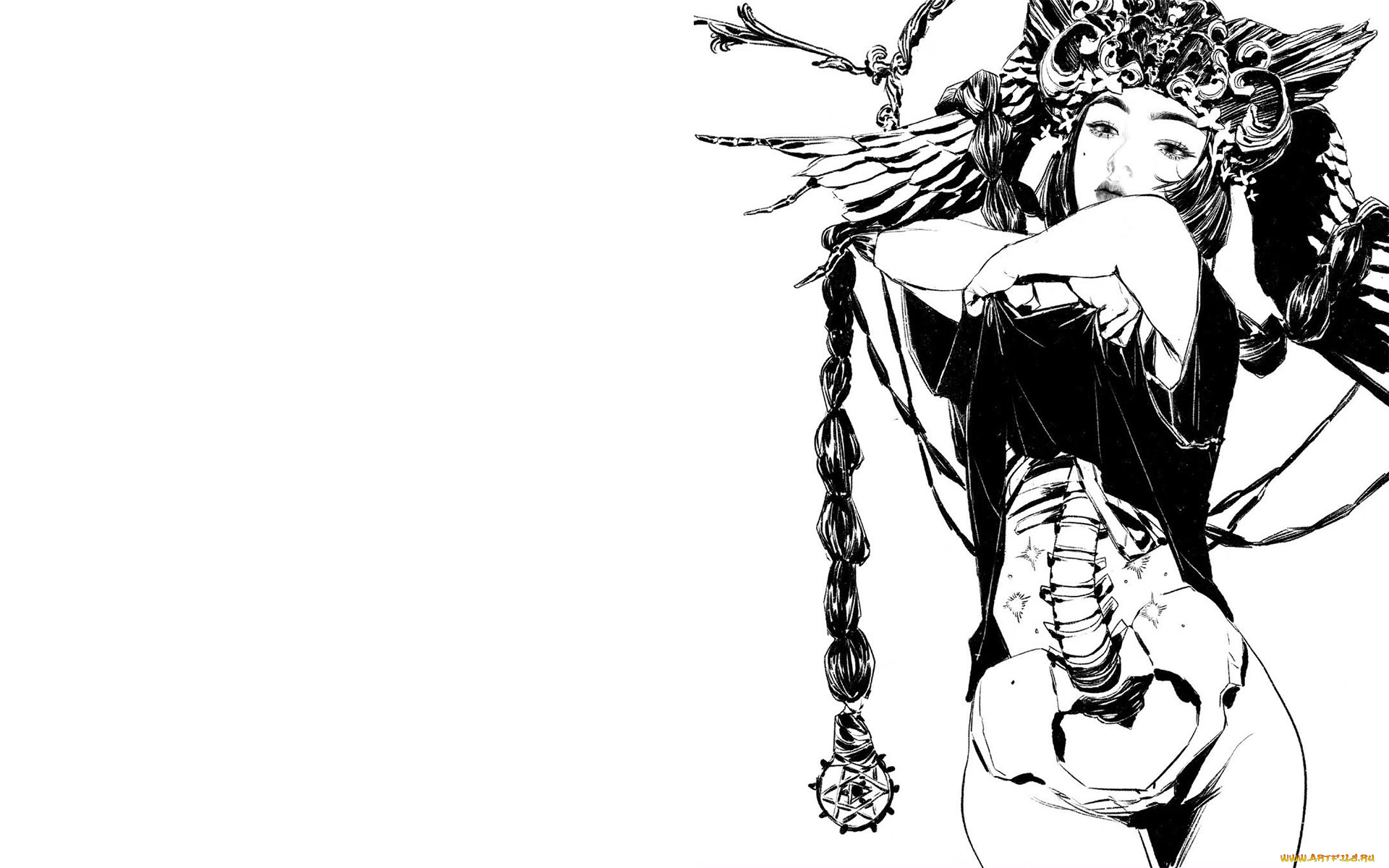 рисованное, люди, девушка, бодиарт