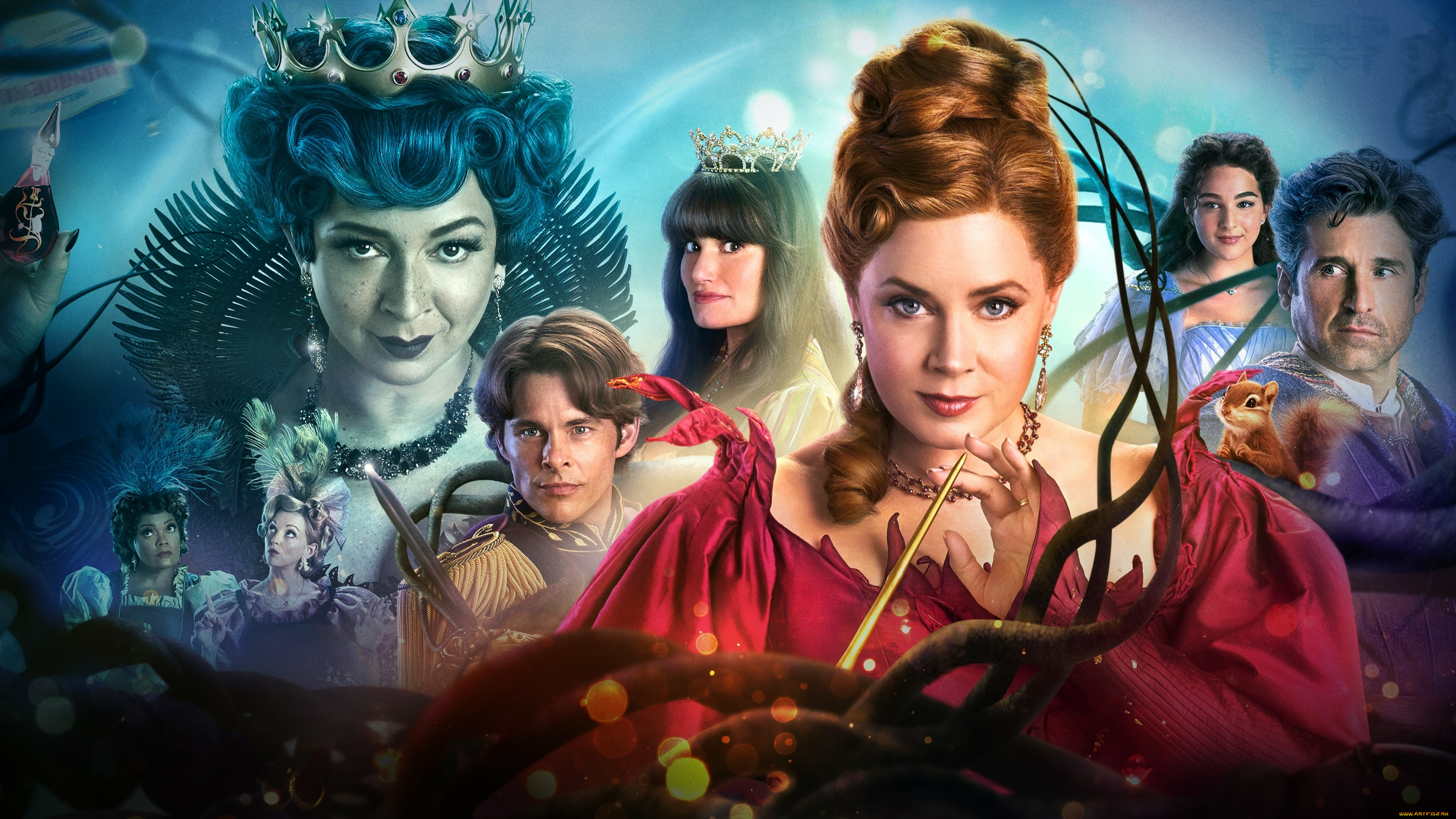 disenchanted, ||, 2022, кино, фильмы, disenchanted, amy, adams, постер, зачарованная, мюзикл, фэнтези, мелодрама, комедия, эми, адамс, патрик, демпси, майя, рудольф