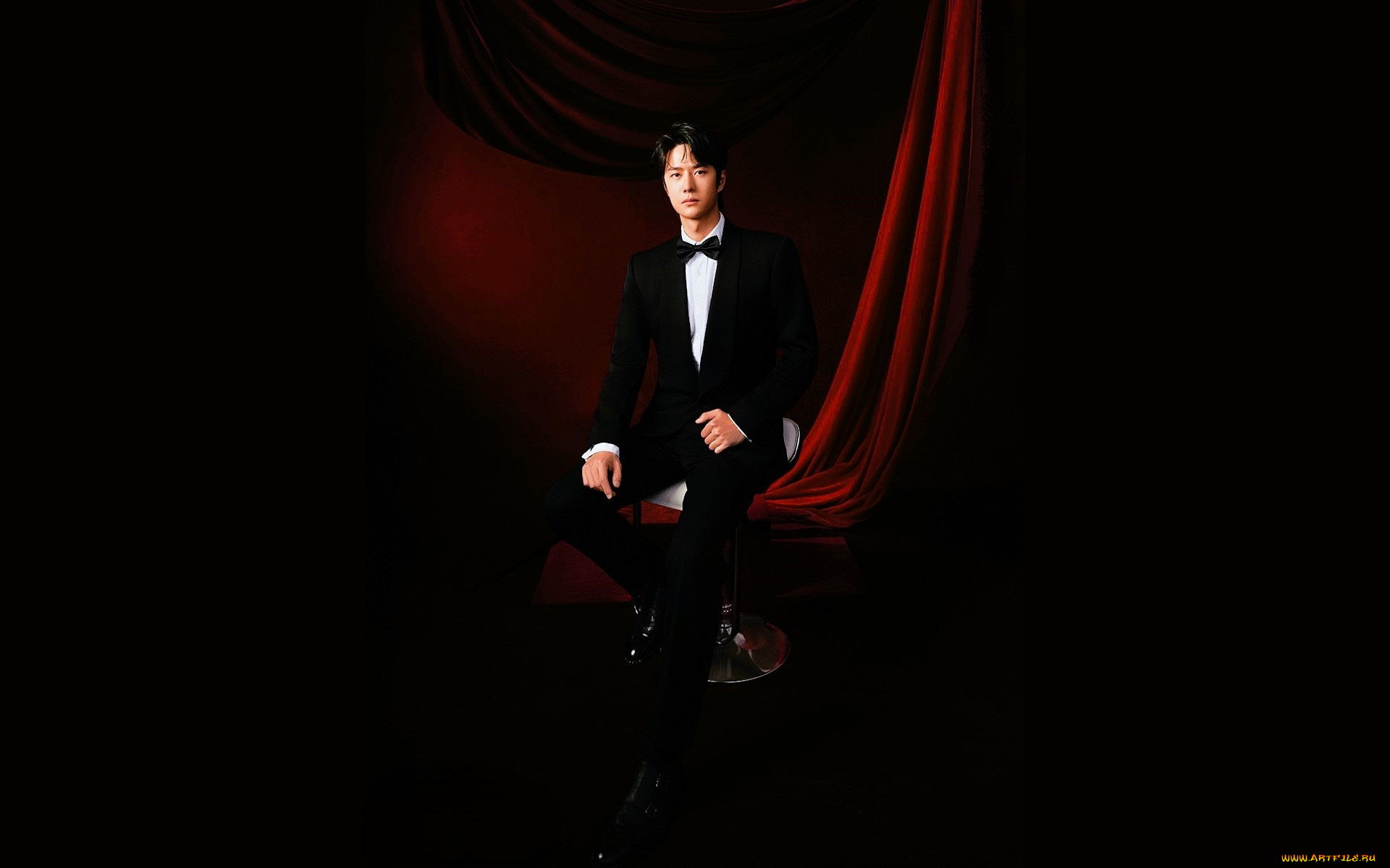 мужчины, wang, yi, bo, актер, костюм, шторы