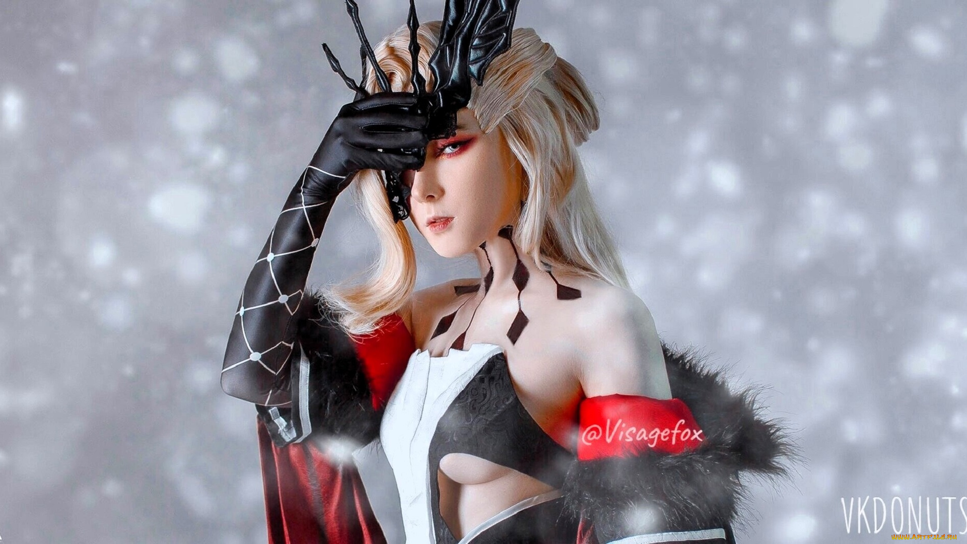 девушки, visagefox, образ, косплей, наряд, костюм, перчатки