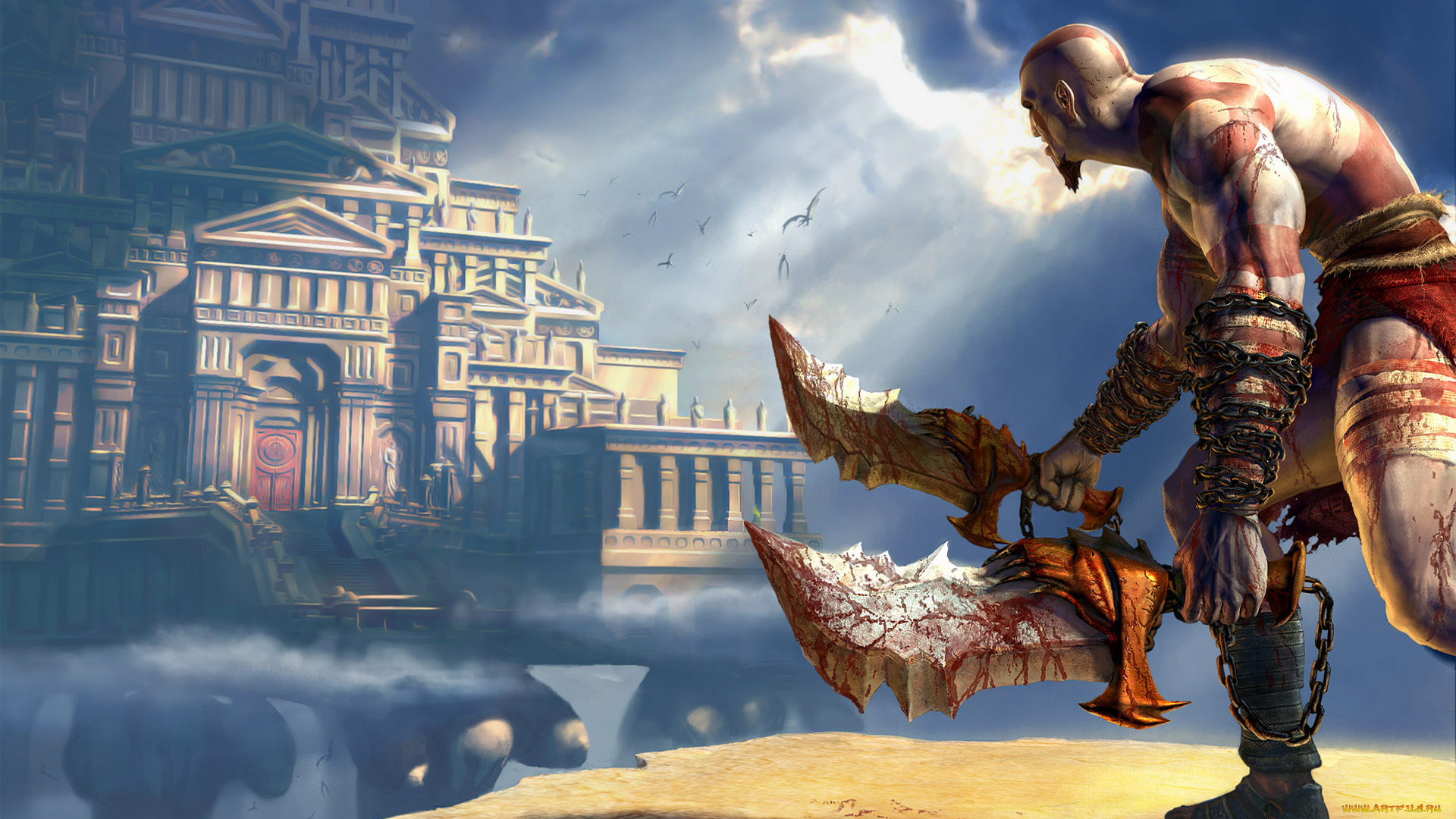 видео, игры, god, of, war, ii