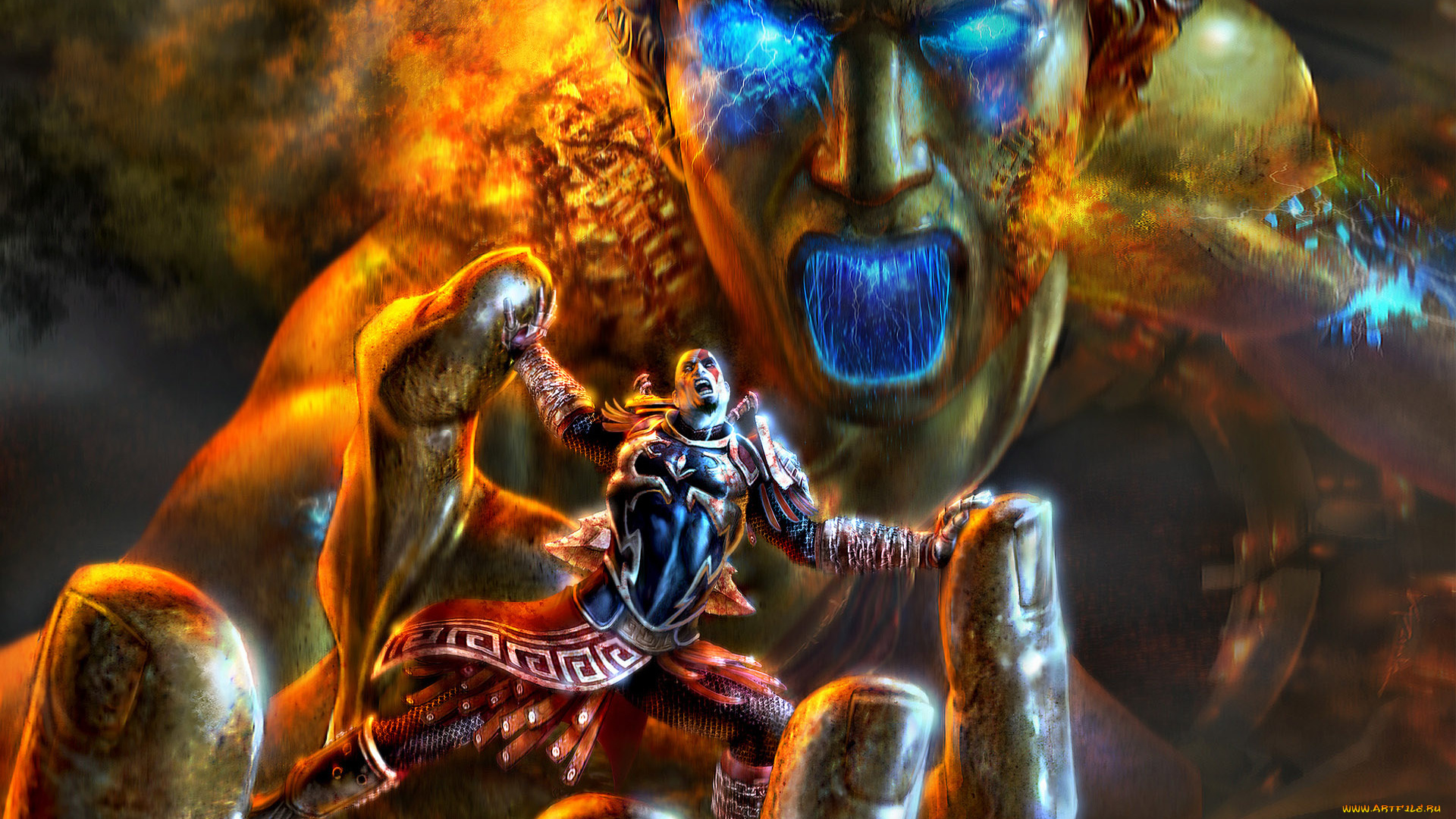 видео, игры, god, of, war, ii