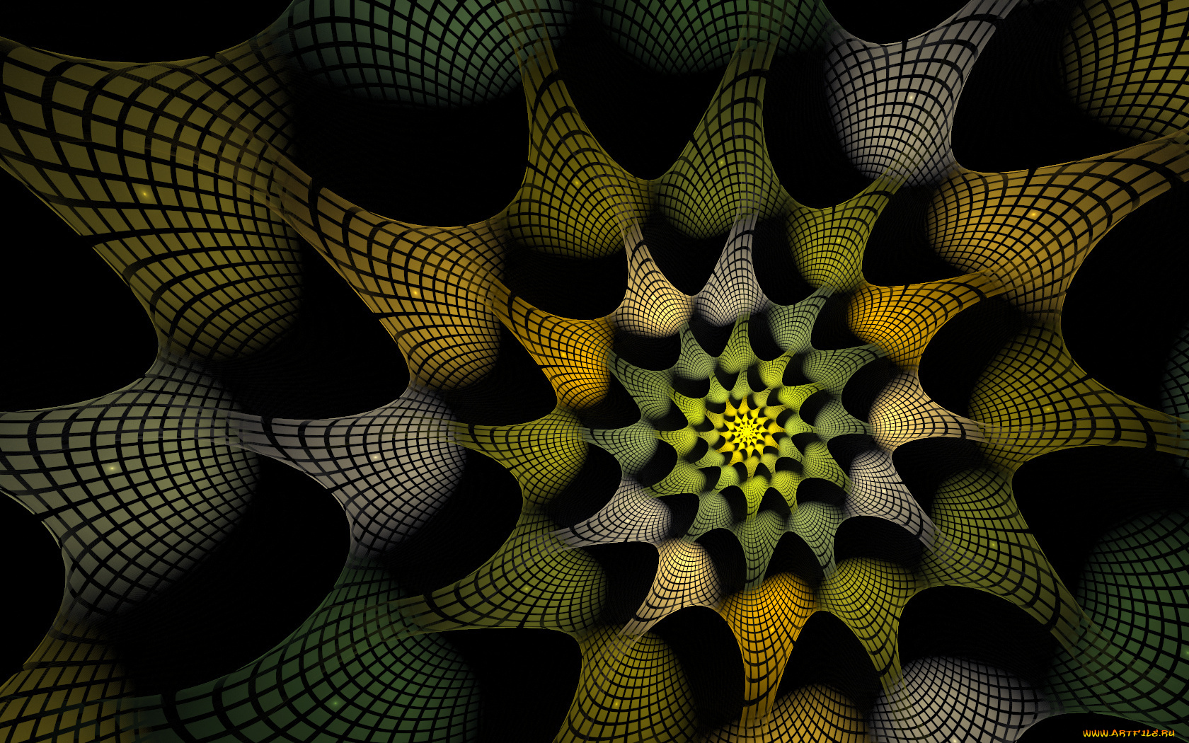 3д, графика, fractal, фракталы, фон, узор