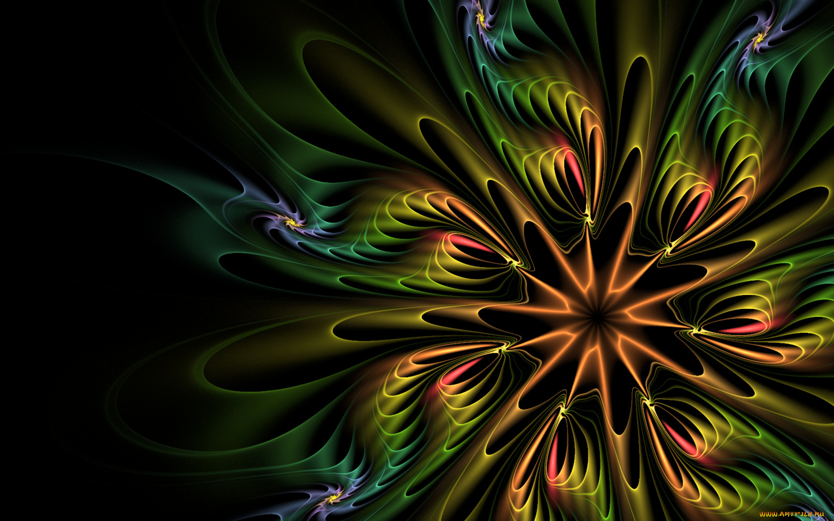 3д, графика, fractal, фракталы, фон, узор