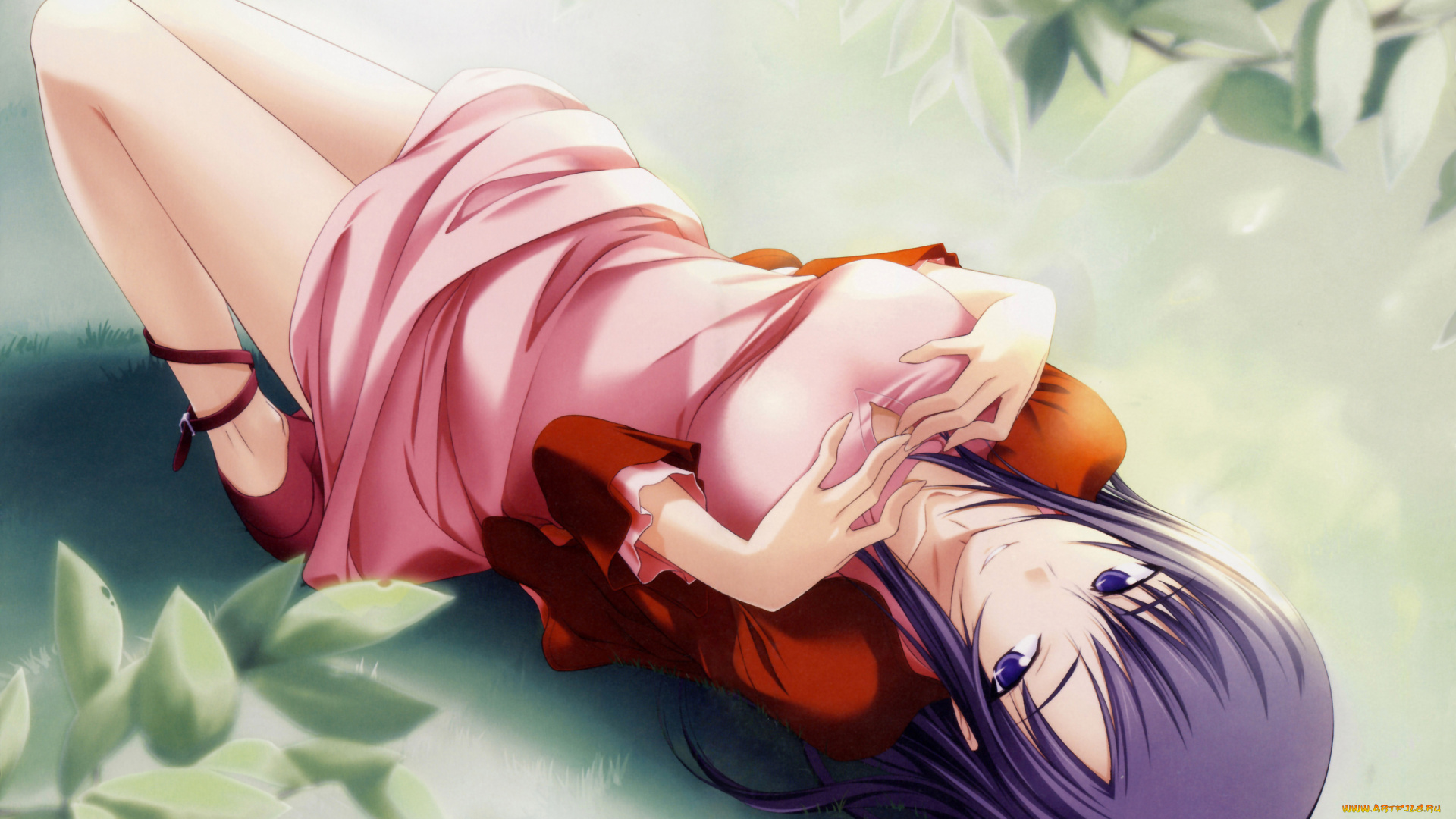 аниме, highschool, of, the, dead, взгляд, девушка, платье, saeko, busujima