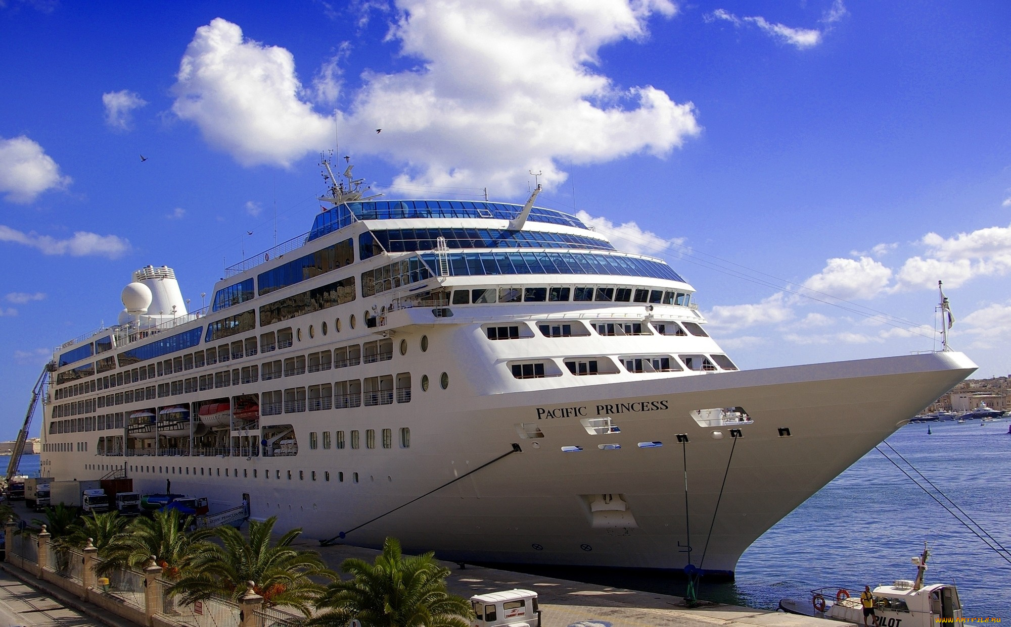 корабли, лайнеры, причал, белый, круиз