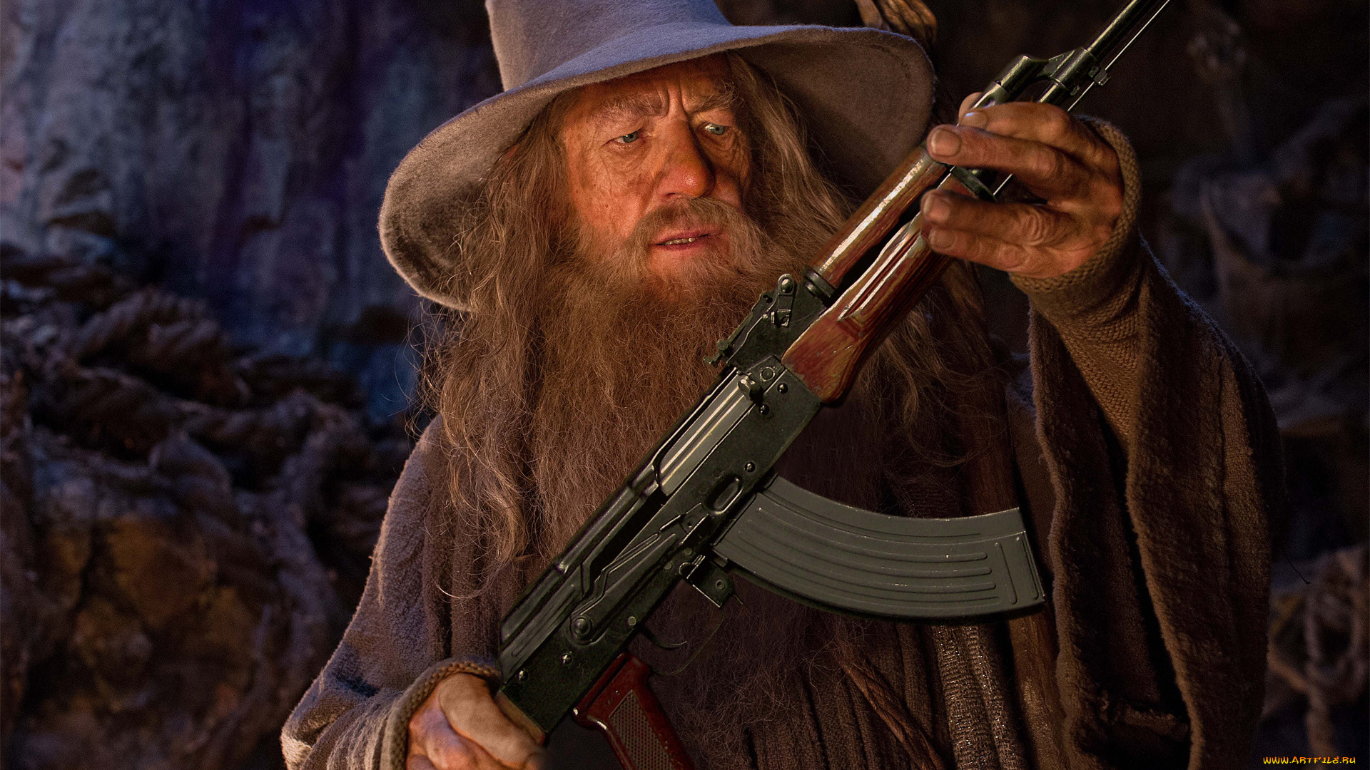 гендальф, автоматом, юмор, приколы, автомат