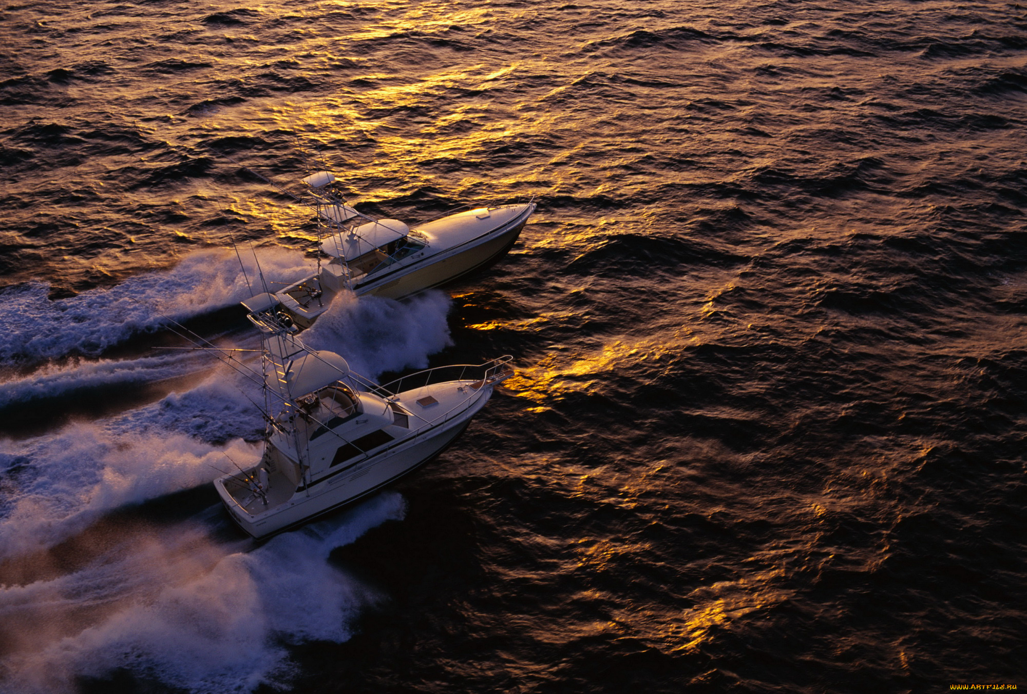 корабли, катера, море