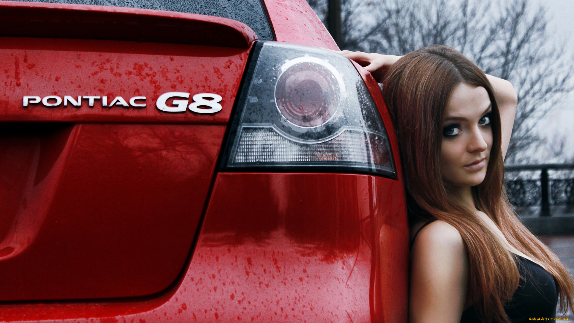 автомобили, авто, с, девушками, красный, g8, pontiac