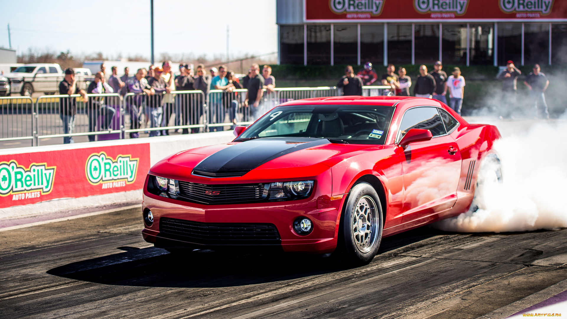 автомобили, выставки, и, уличные, фото, красный, camaro