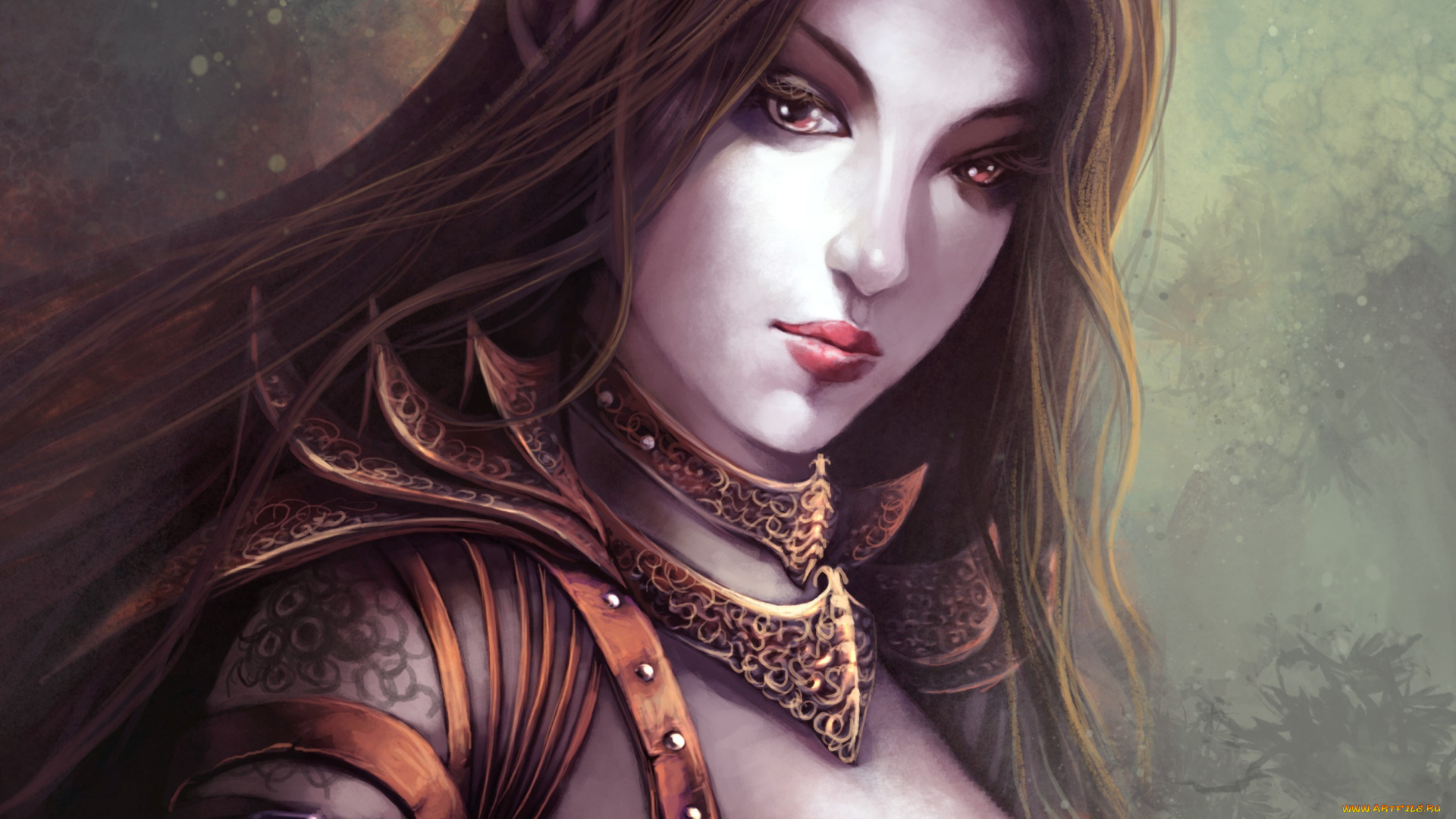 фэнтези, эльфы, эльф, взгляд, тату, девушка