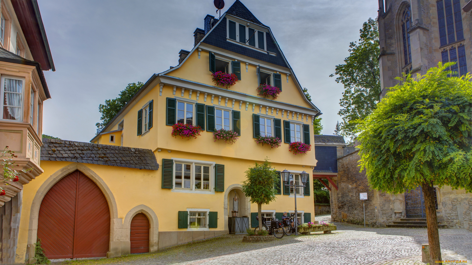 германия, , майзенхайм, города, -, здания, , дома, майзенхайм, германия, улица, дома