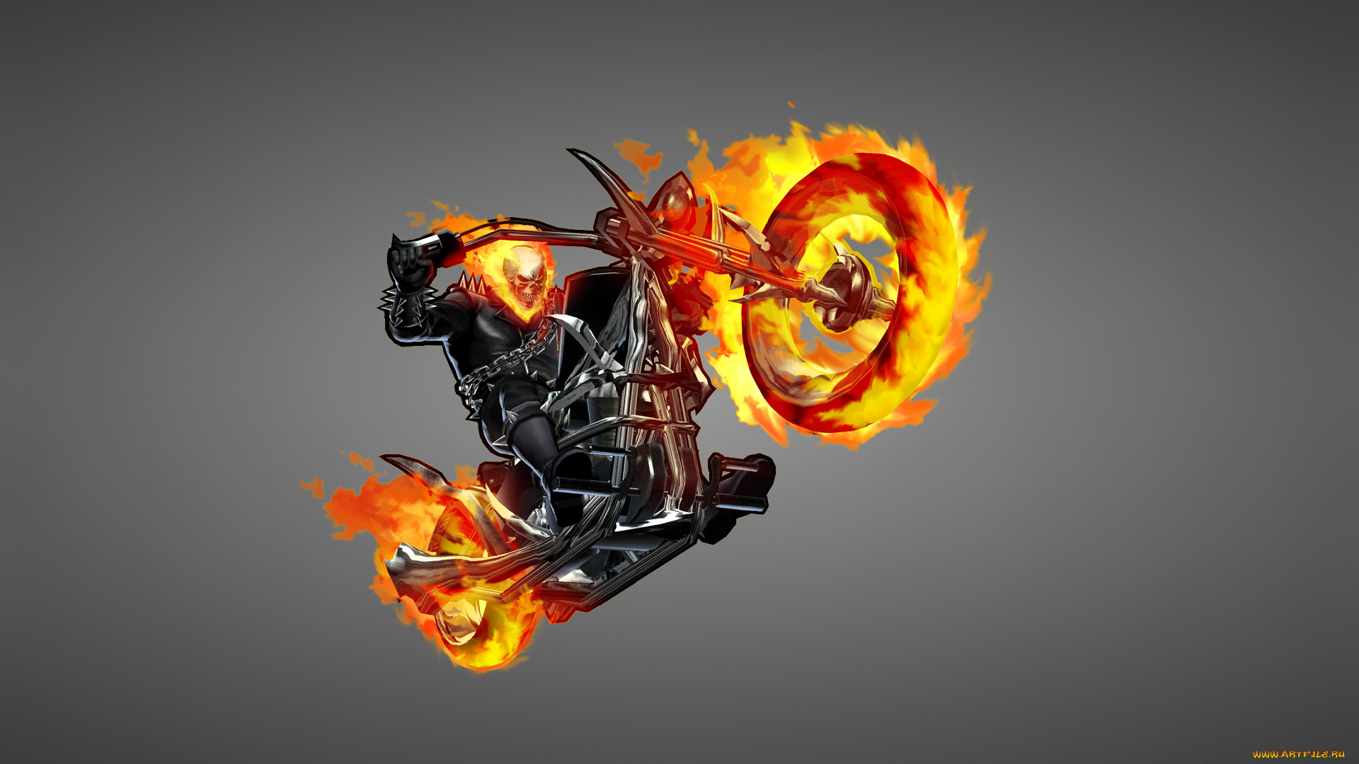 призрачный, гонщик, рисованные, комиксы, байк, скелет, ghost, rider, призрачный, гонщик, мотоцикл, огонь, череп