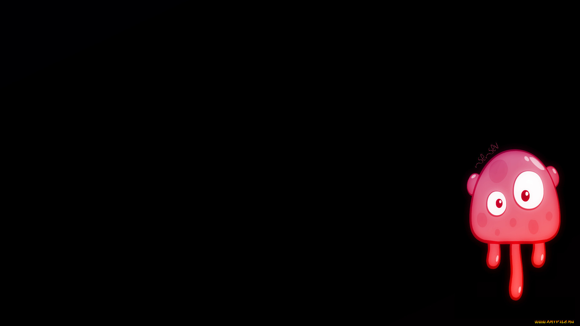 рисованные, минимализм, монстр