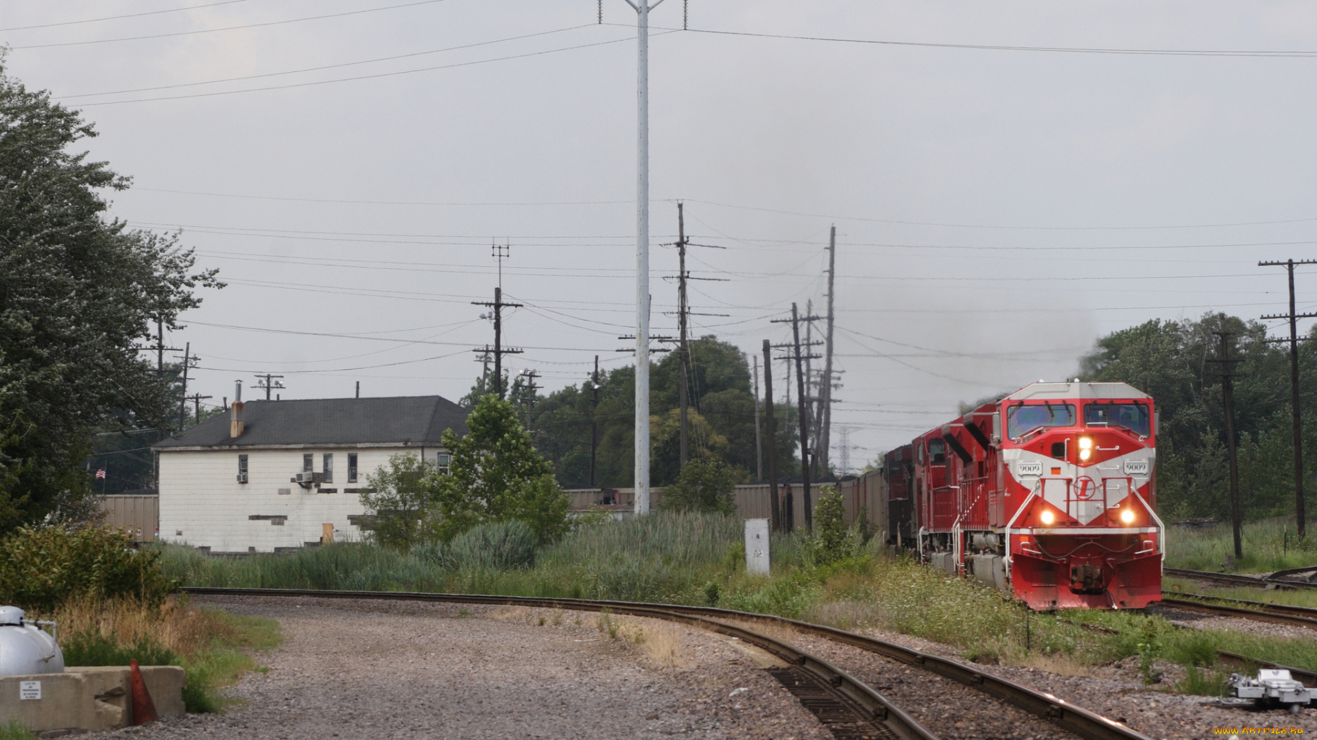техника, поезда, рельсы, локомотив
