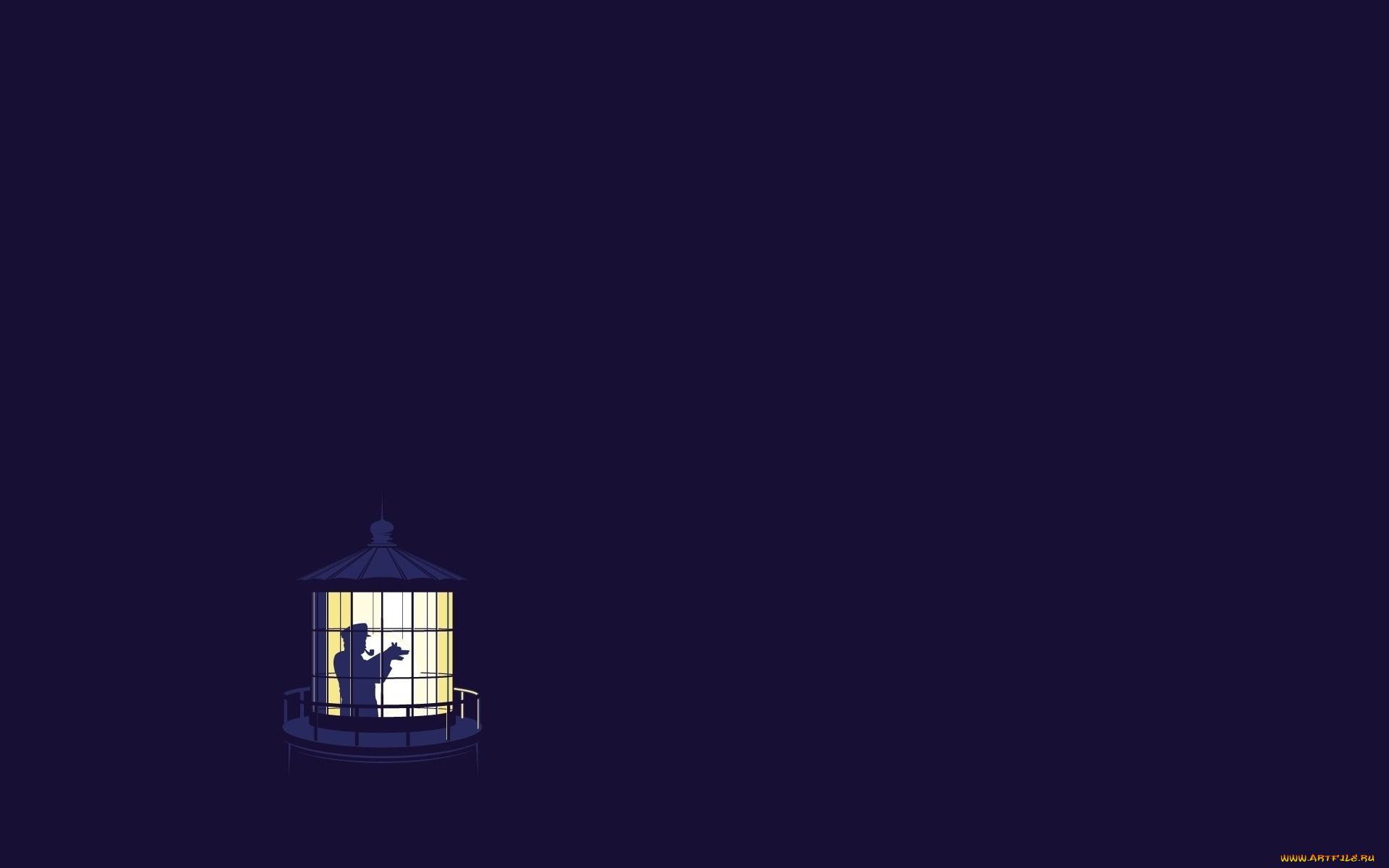 рисованные, минимализм, маяк