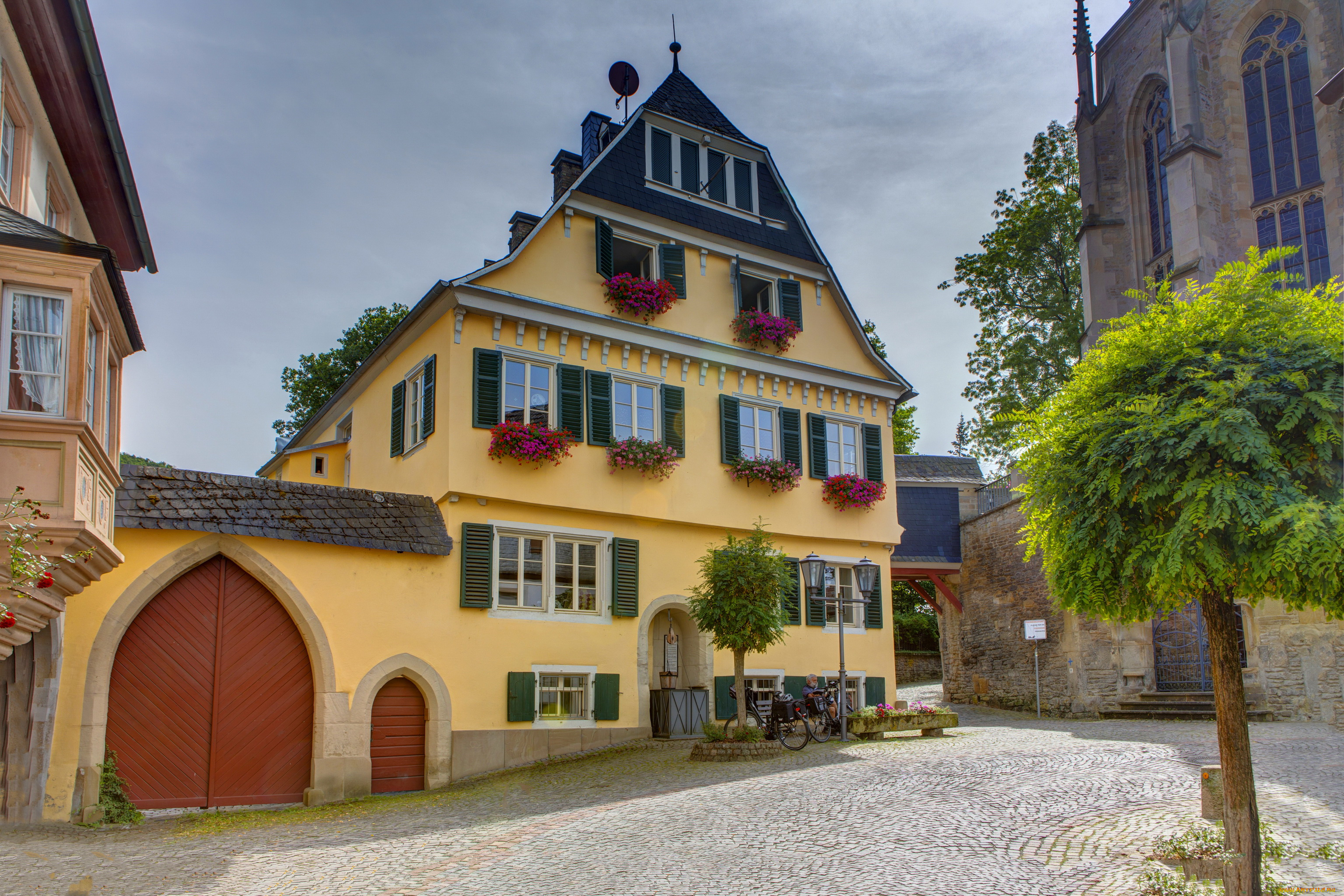 германия, , майзенхайм, города, -, здания, , дома, майзенхайм, германия, улица, дома