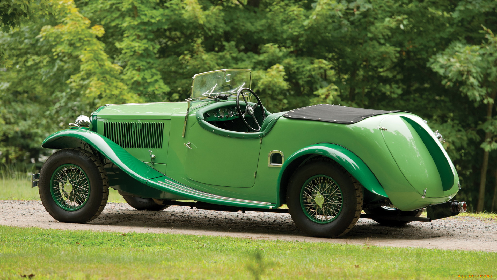 автомобили, классика, tourer, special, augusta, lancia, by, march, 1934г, зеленый