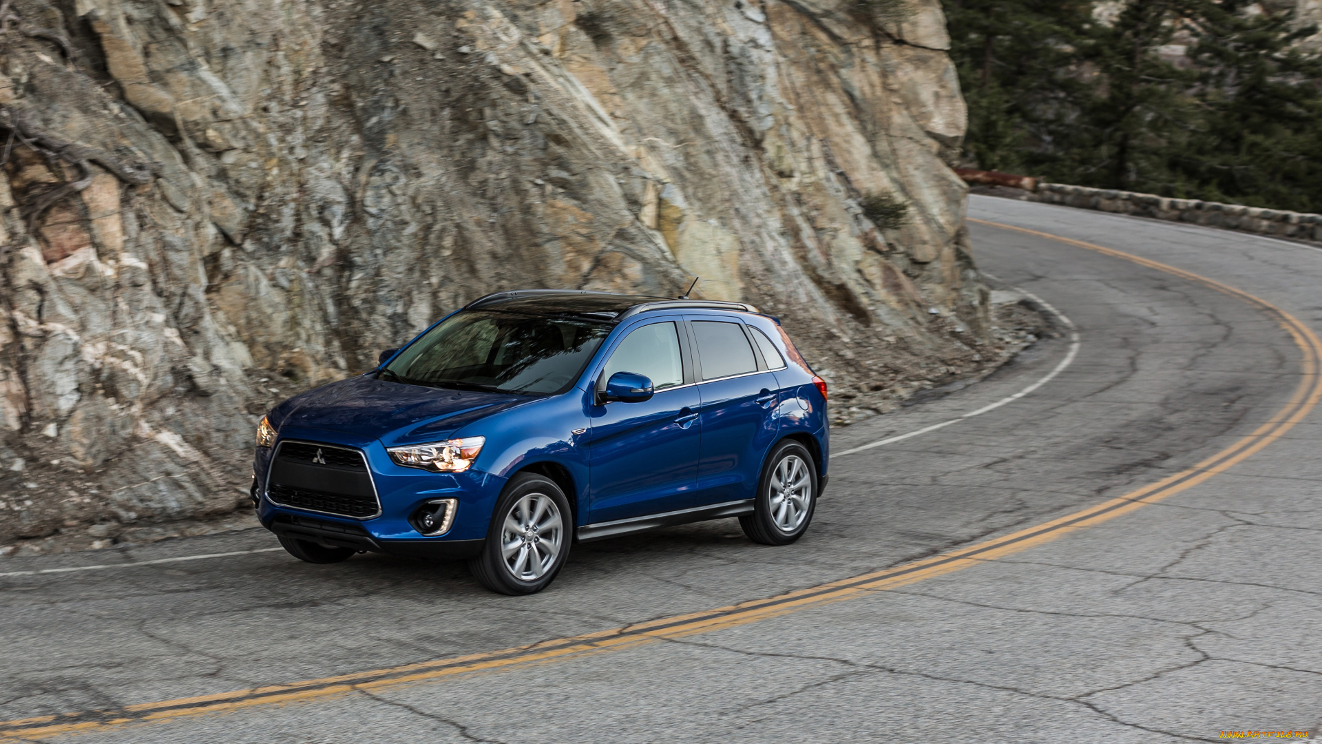 автомобили, mitsubishi, 2015г, outlander, sport, синий