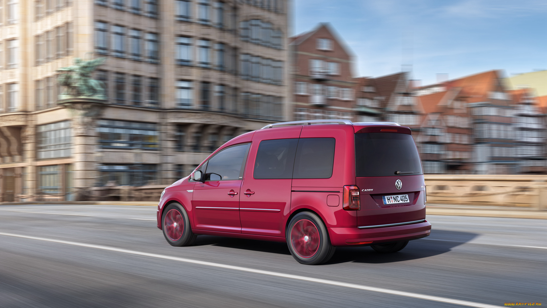 автомобили, volkswagen, caddy, generation, four, 2015г, красный