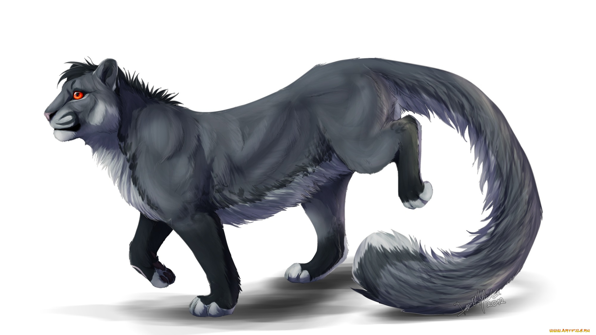 рисованное, животные, зверь, фон