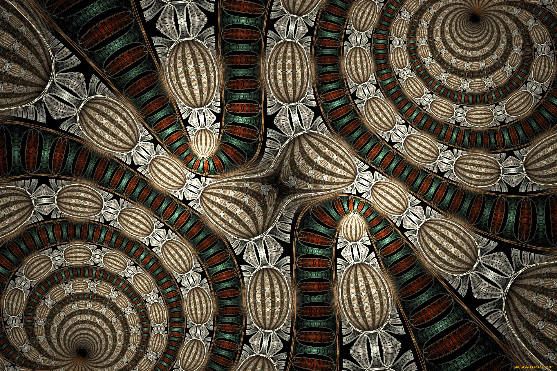 3д, графика, фракталы, , fractal, узор, фон, цвета