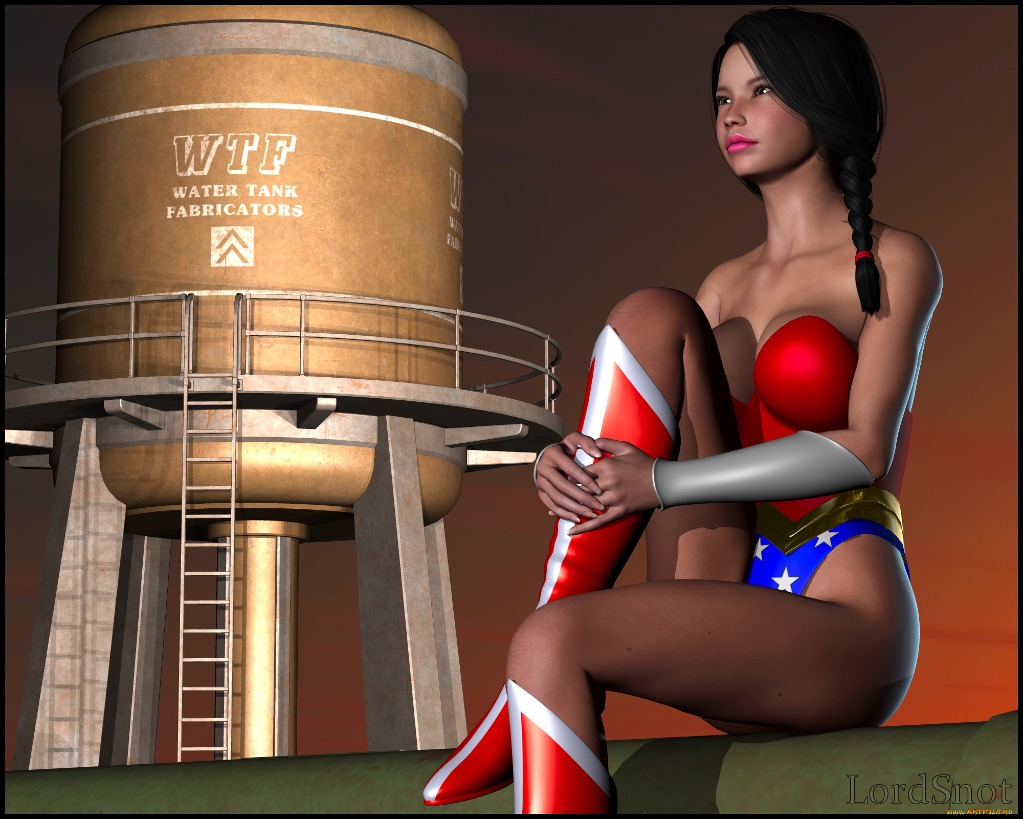 lordsnot, 3д, графика, фантазия, , fantasy, девушка, взгляд, фон