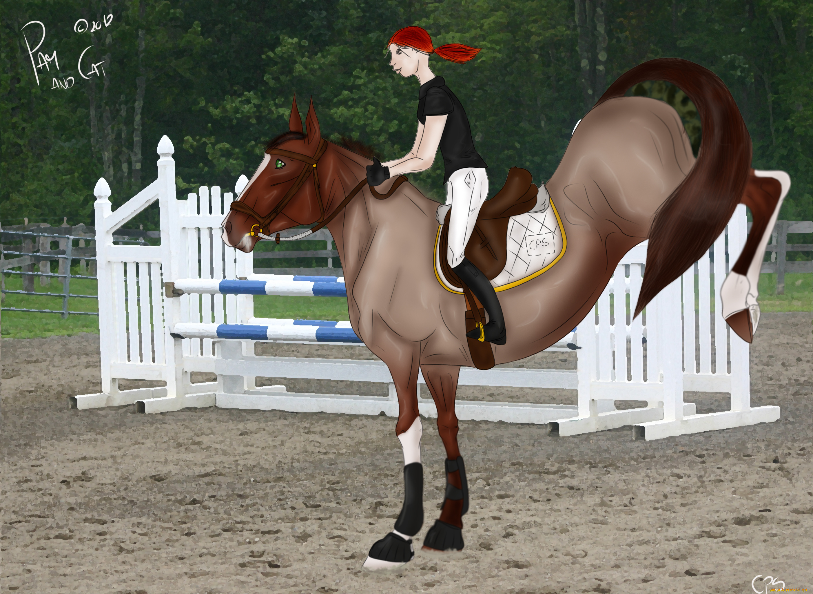 рисованное, животные, , лошади, жокей, лошадь, ипподром, скачки