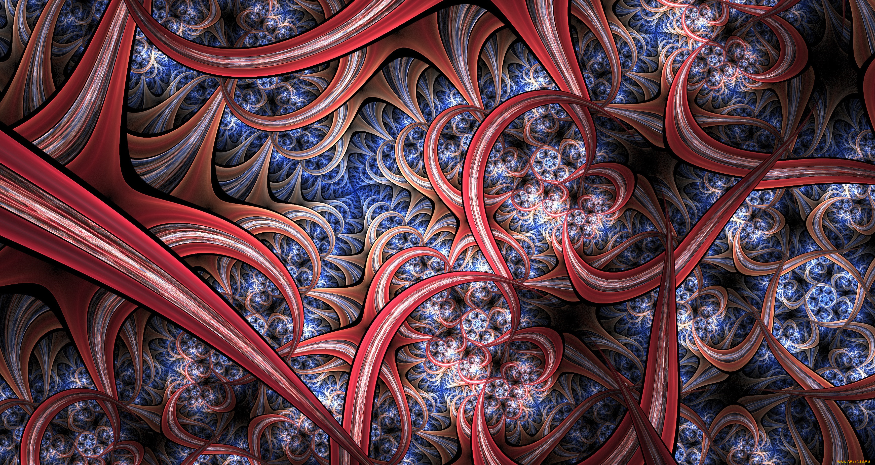 3д, графика, фракталы, , fractal, цвета, фон, узор