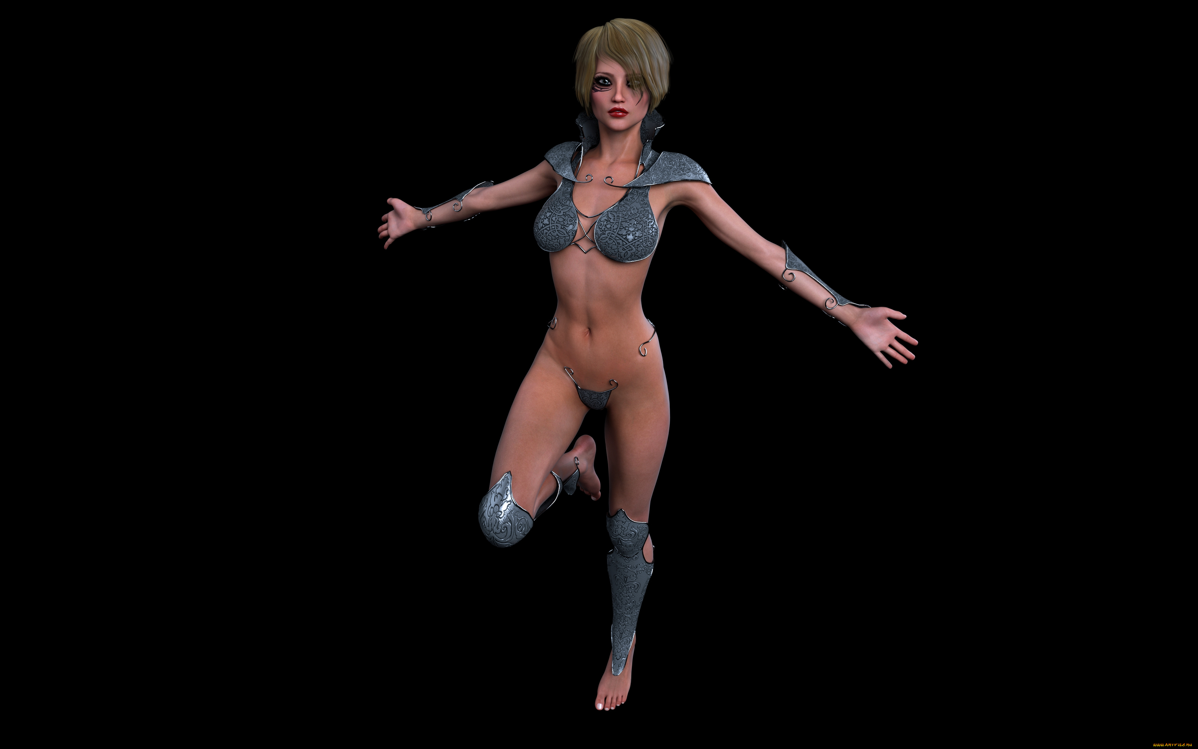 3д, графика, фантазия, , fantasy, фон, девушка, взгляд