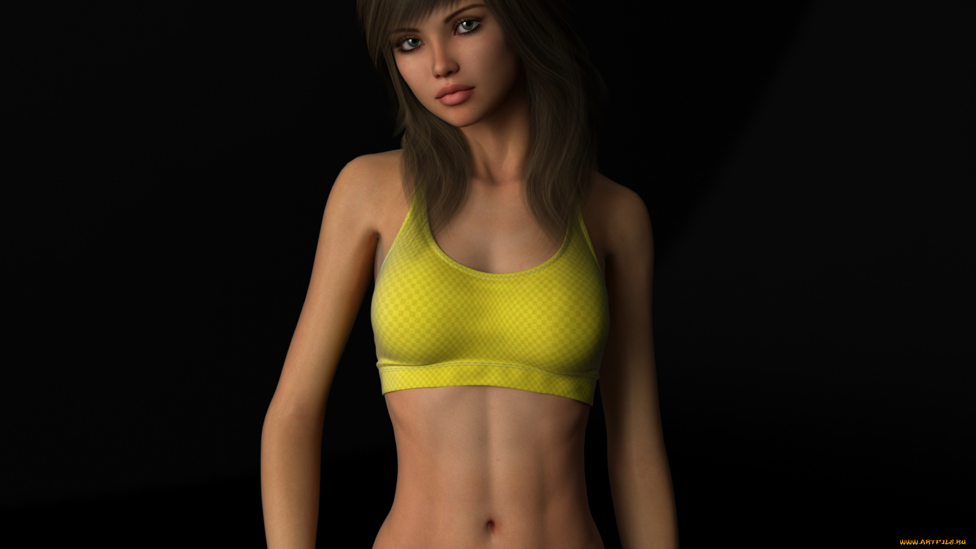 3д, графика, люди, , people, девушка, взгляд, фон