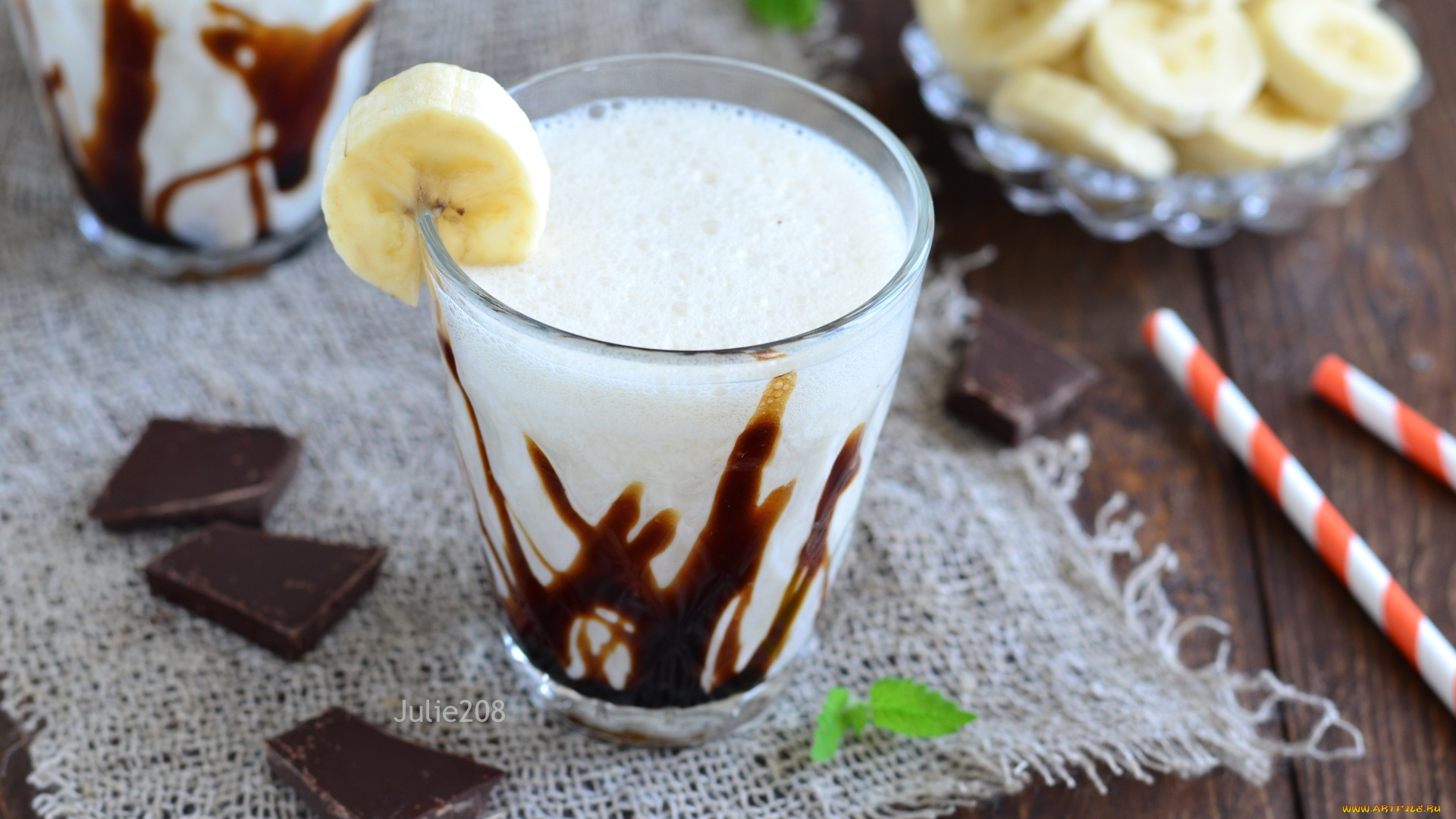 еда, мороженое, , десерты, коктейль, молочный, шоколад, банан