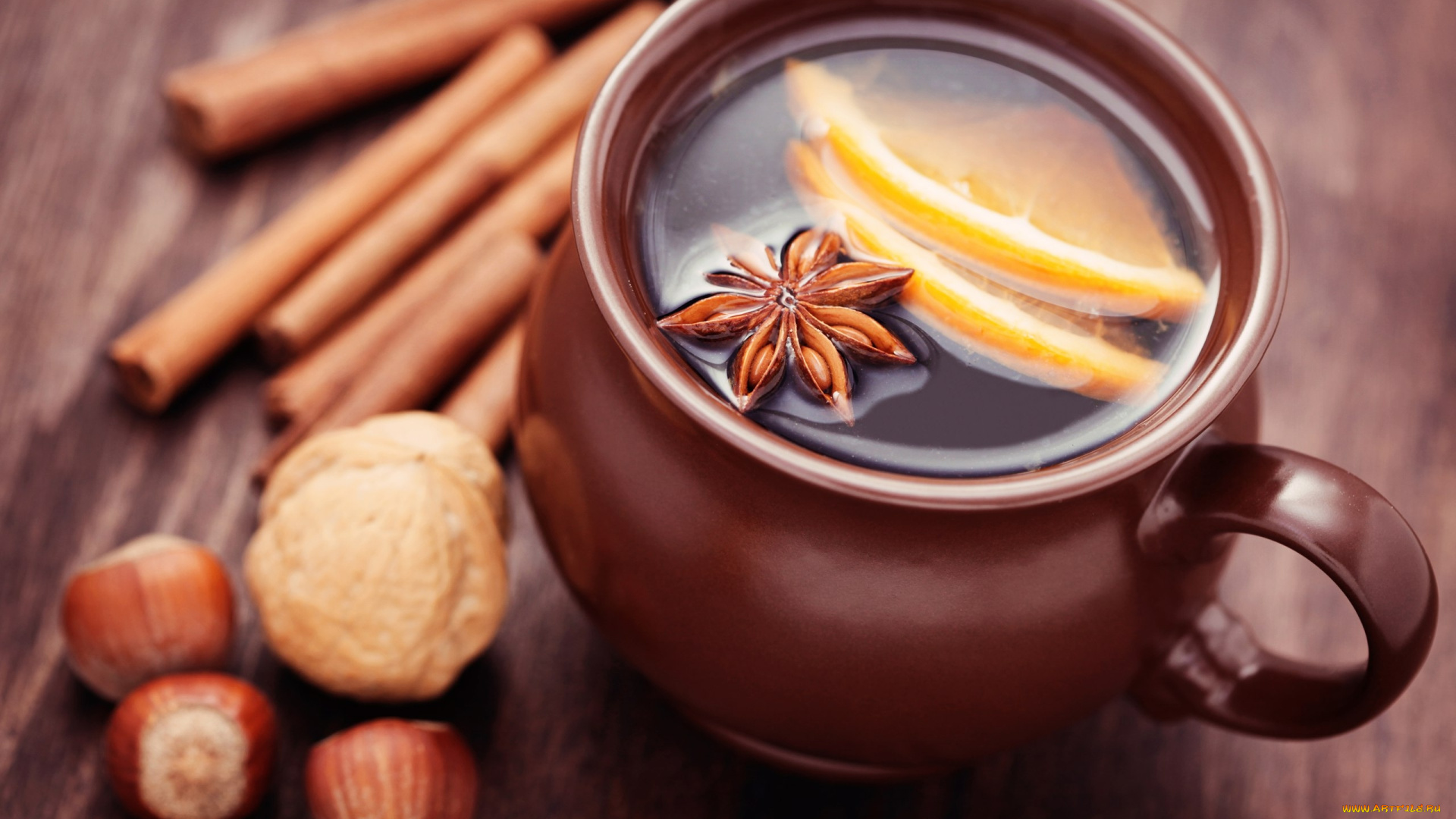 еда, напитки, апельсин, корица, бадьян