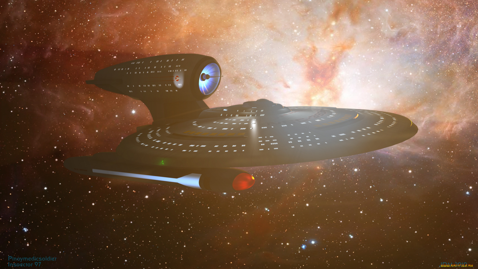 космос, арт, космический, корабль, полет, вселенная, планета