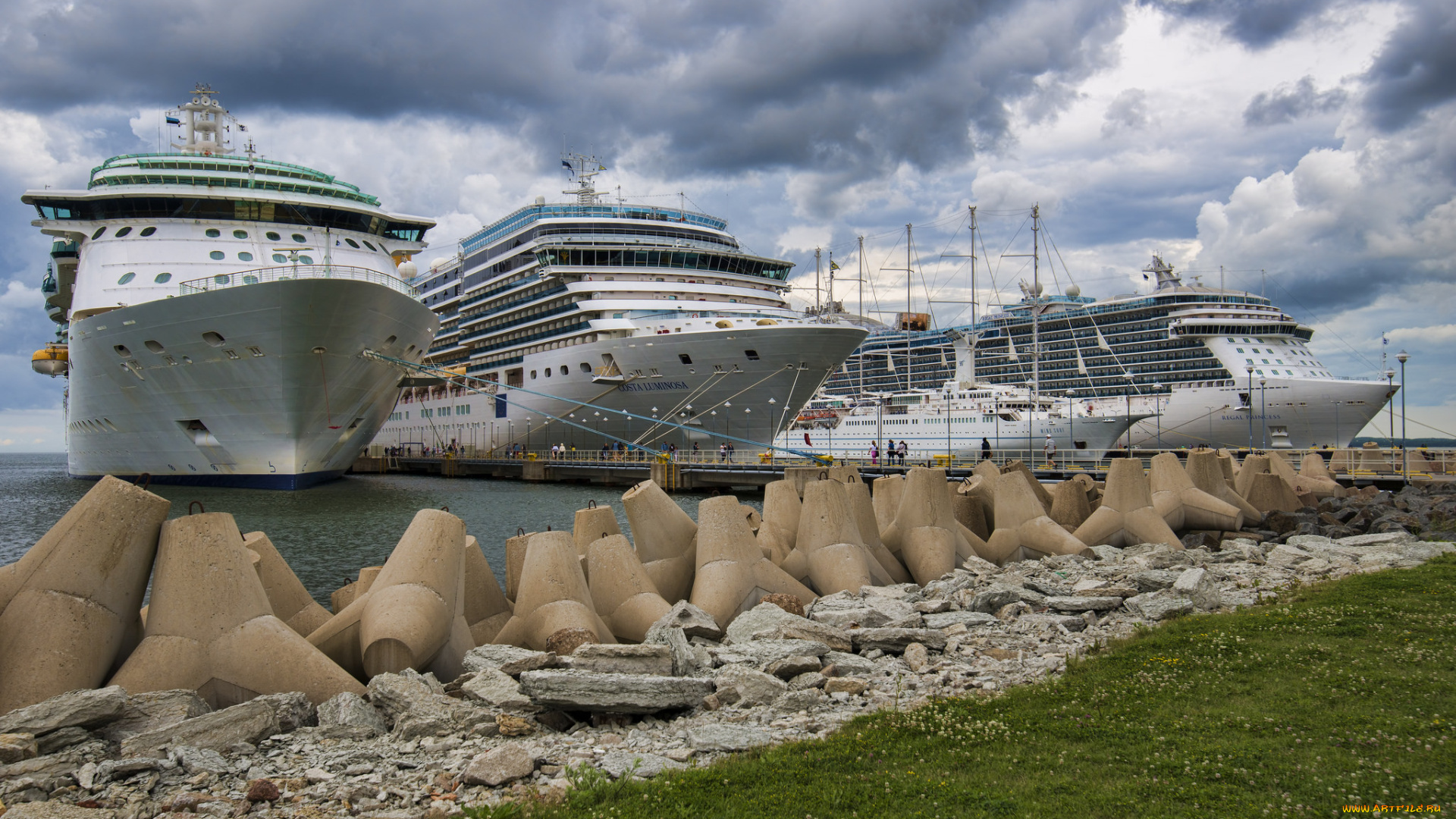 serenade, of, the, seas, , costa, luminosa, , wind, surf, , regal, princess, корабли, порты, , , причалы, пристань, порт, суда