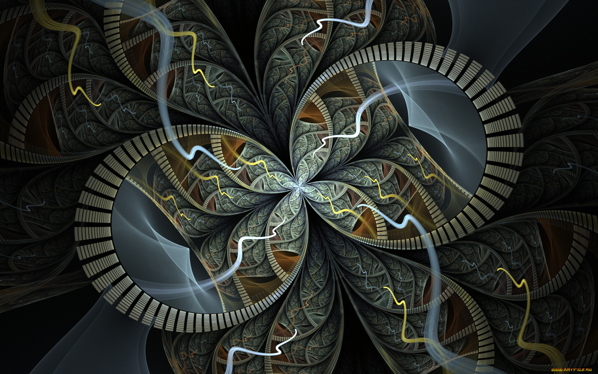 3д, графика, фракталы, , fractal, узор, цвета, фон