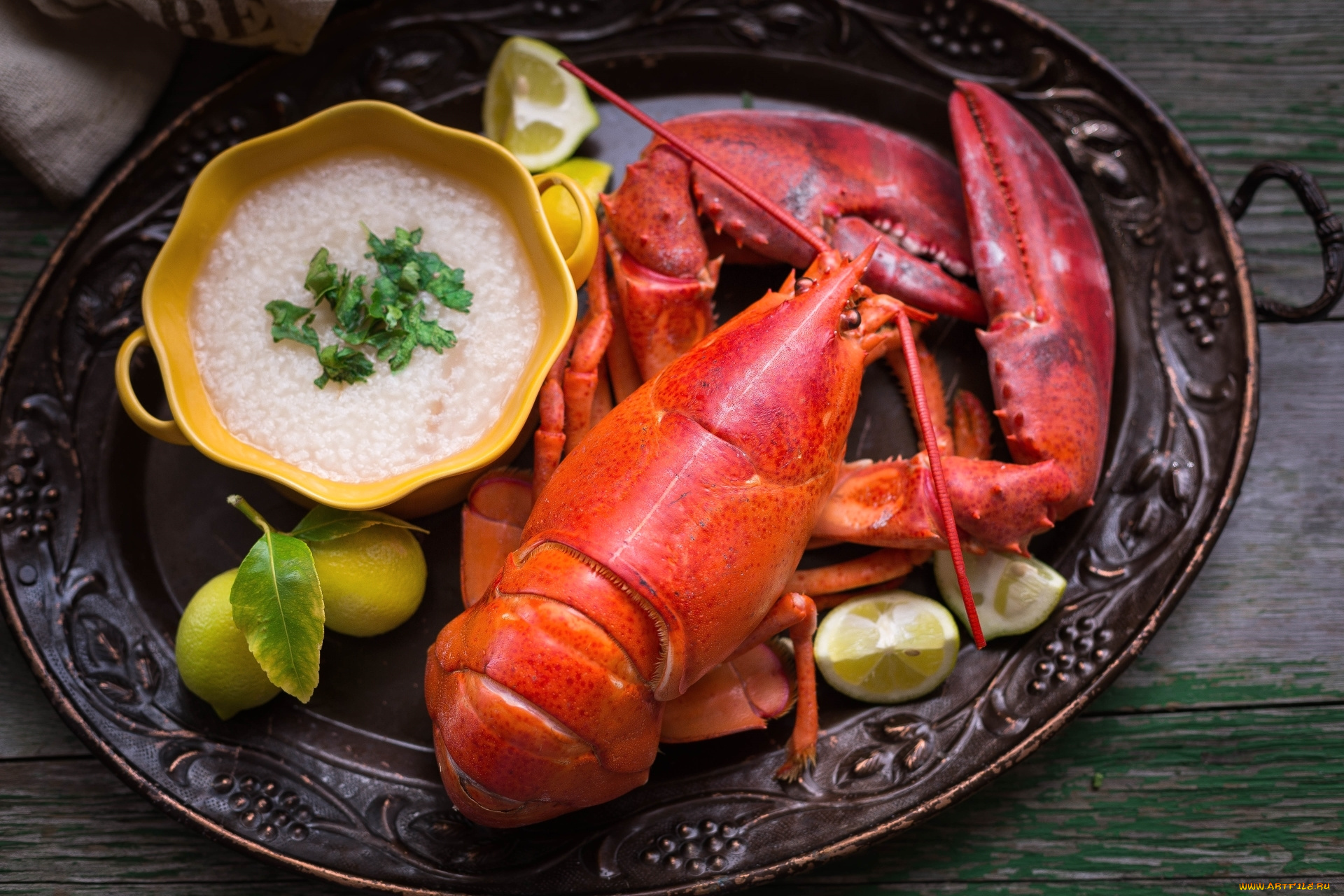 еда, рыба, , морепродукты, , суши, , роллы, лимон, омар, соус