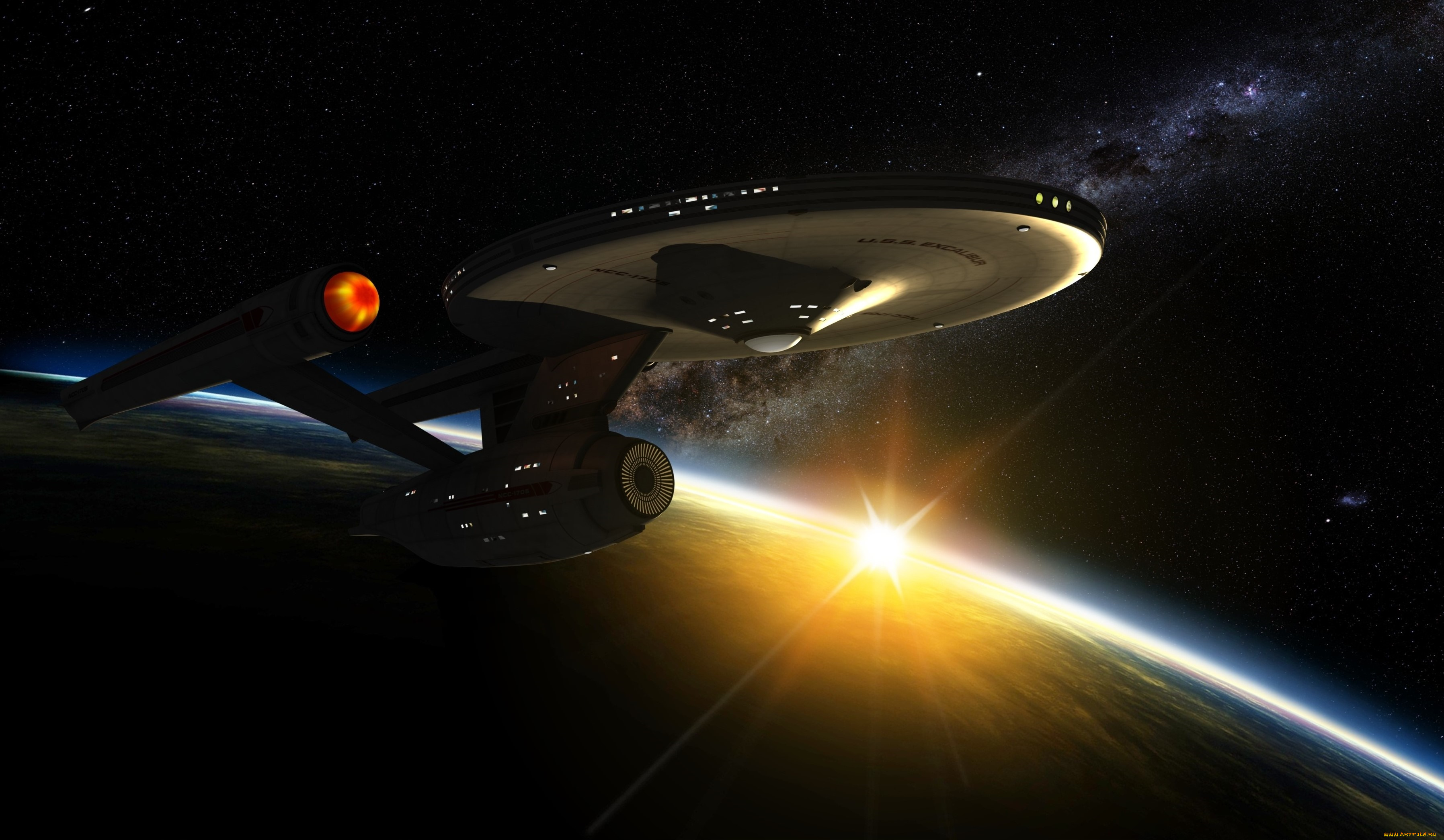 космос, арт, космический, корабль, полет, вселенная