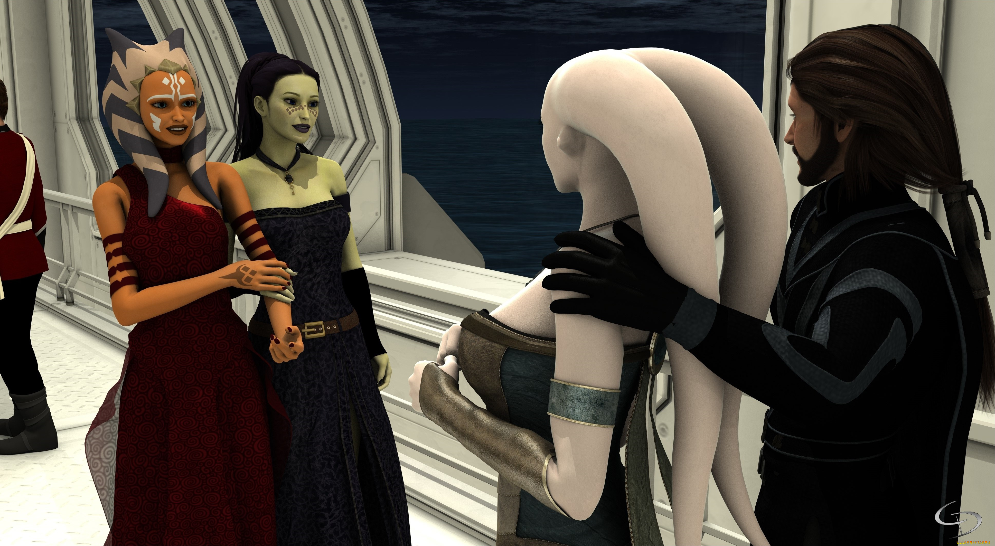 3д, графика, существа, , creatures, мужчина, взгляд, фон, кастаники